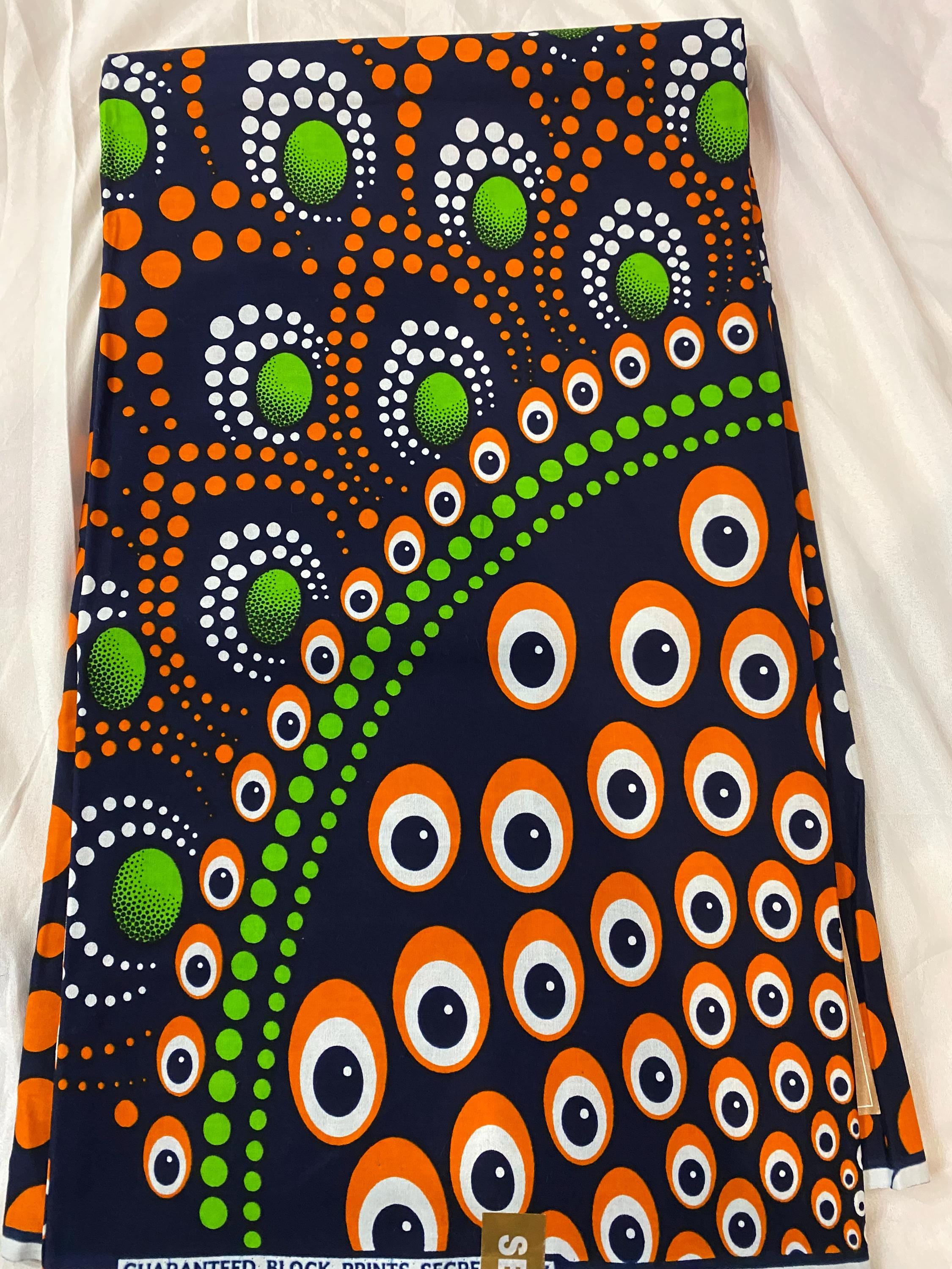 6 Yards 100% Cotton Ankara Wax Print Fabric African Print for Dressmaking, Quilting & Home Décor