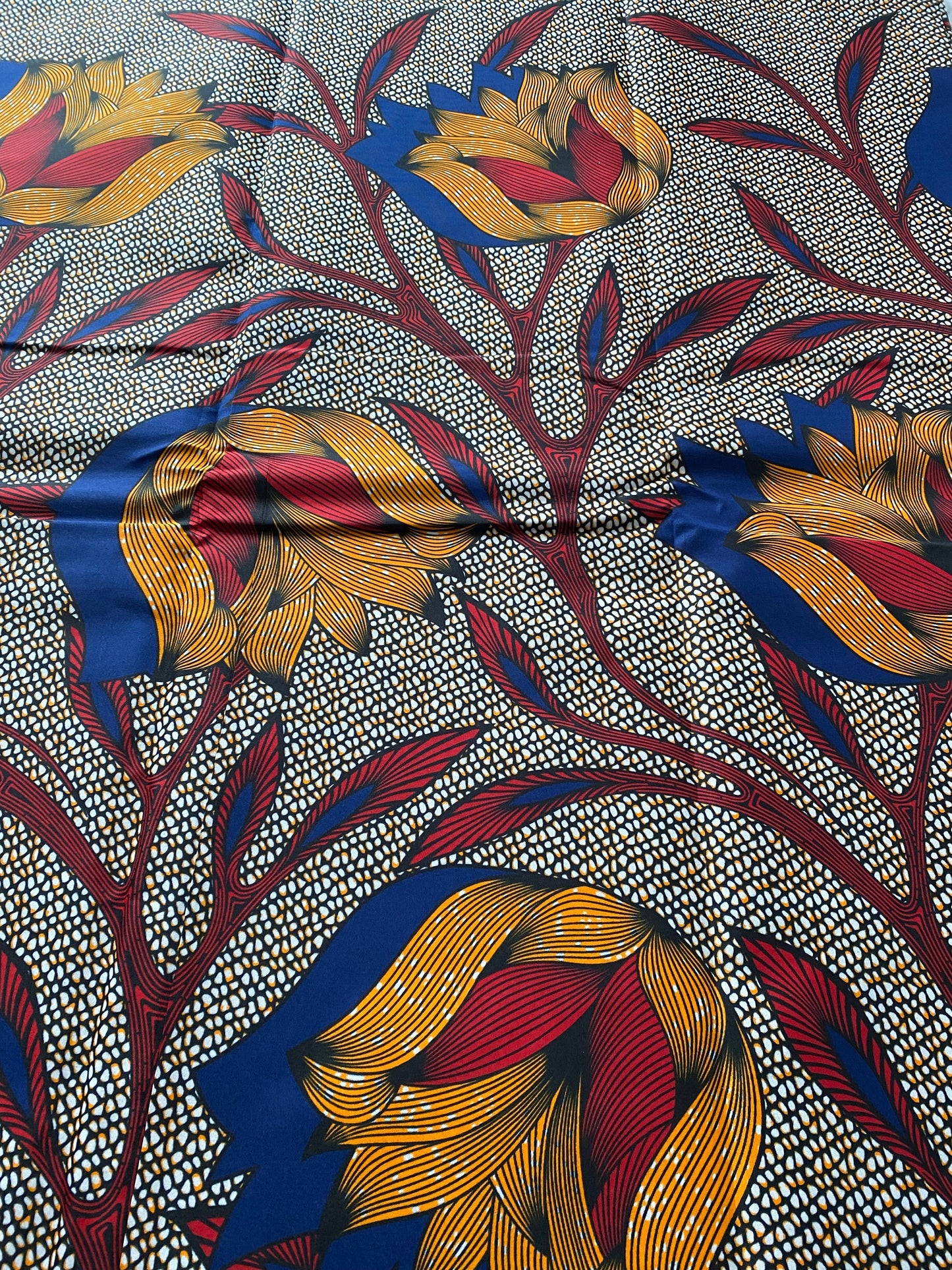 Polycotton African Fabric 6 Yards Soft Ankara Wax Print Material