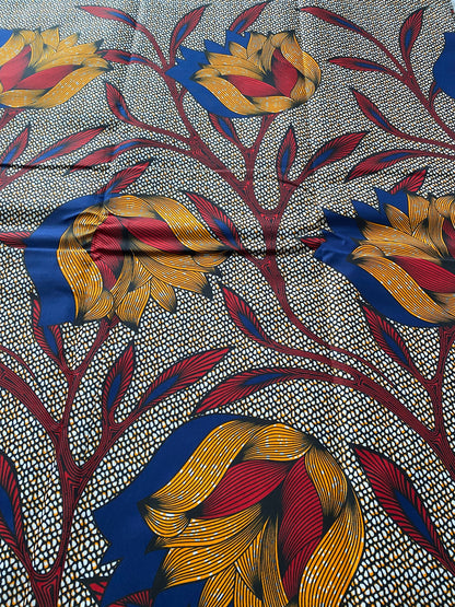 Polycotton African Fabric 6 Yards Soft Ankara Wax Print Material