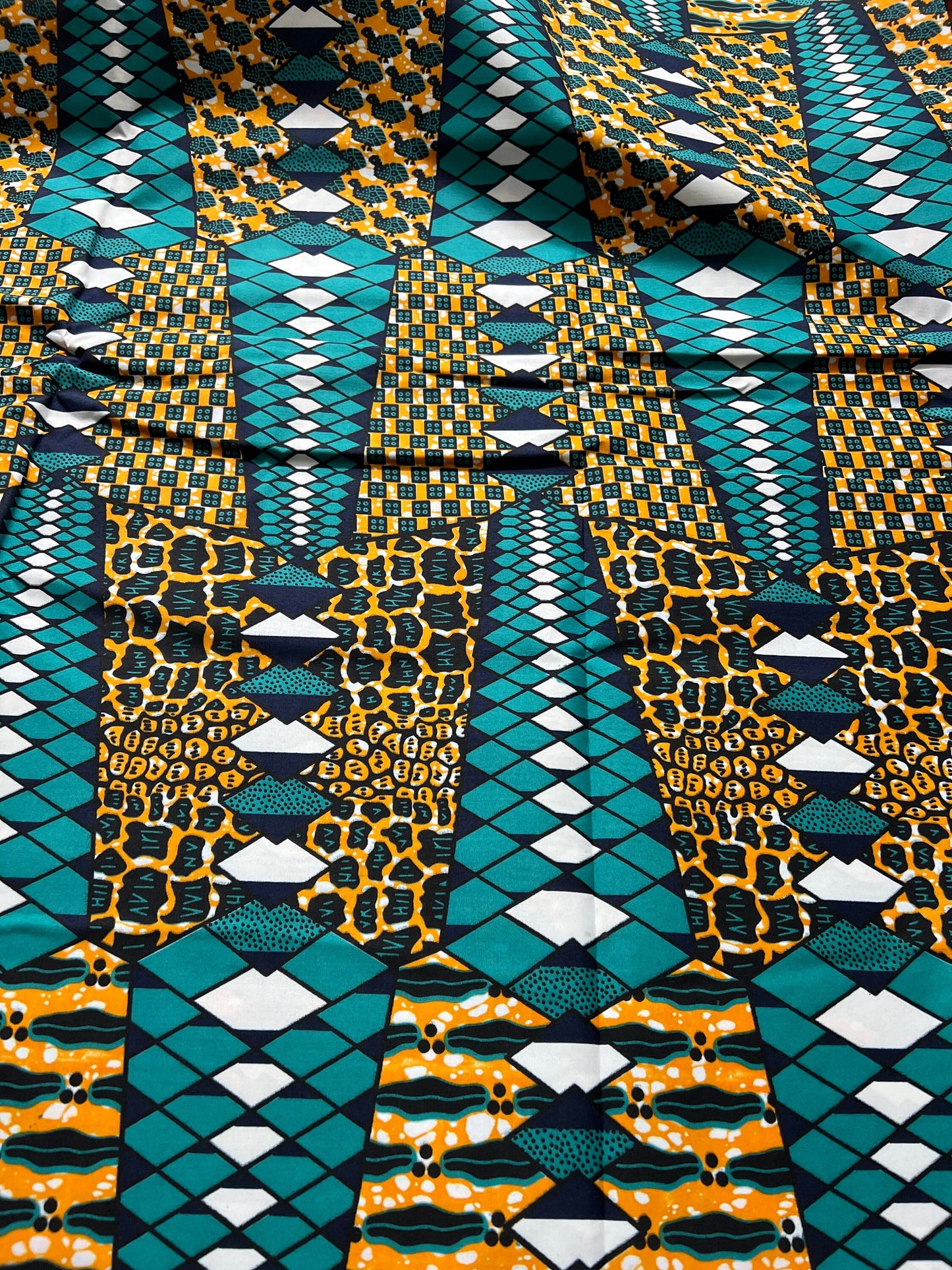 Polycotton African Fabric 6 Yards Soft Ankara Wax Print Material