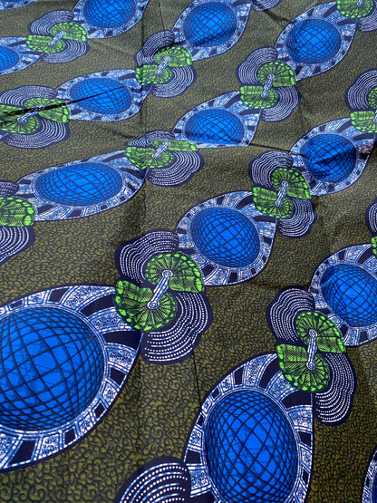 Polycotton African Fabric 6 Yards Soft Ankara Wax Print Material