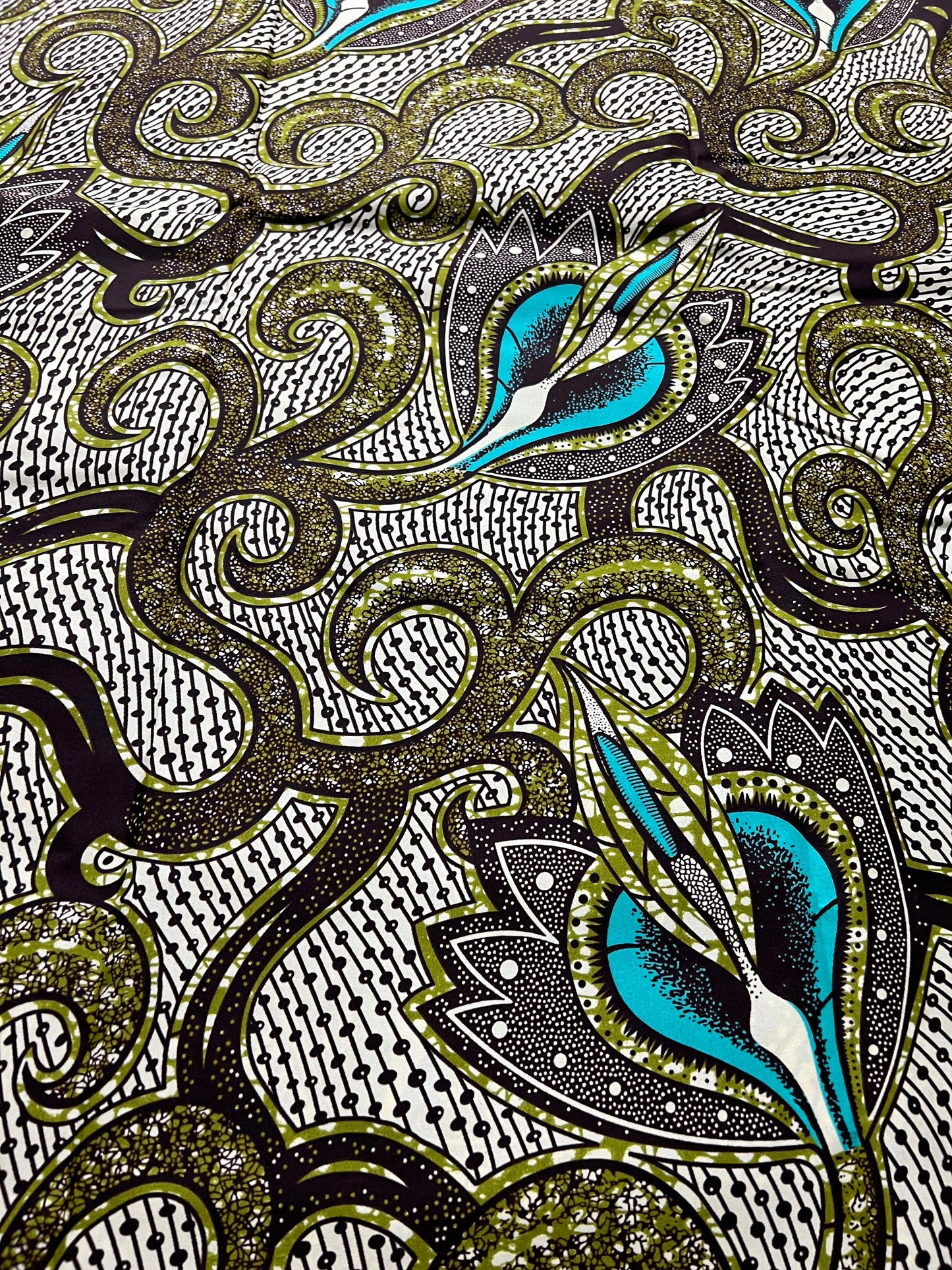 Polycotton African Fabric 6 Yards Soft Ankara Wax Print Material