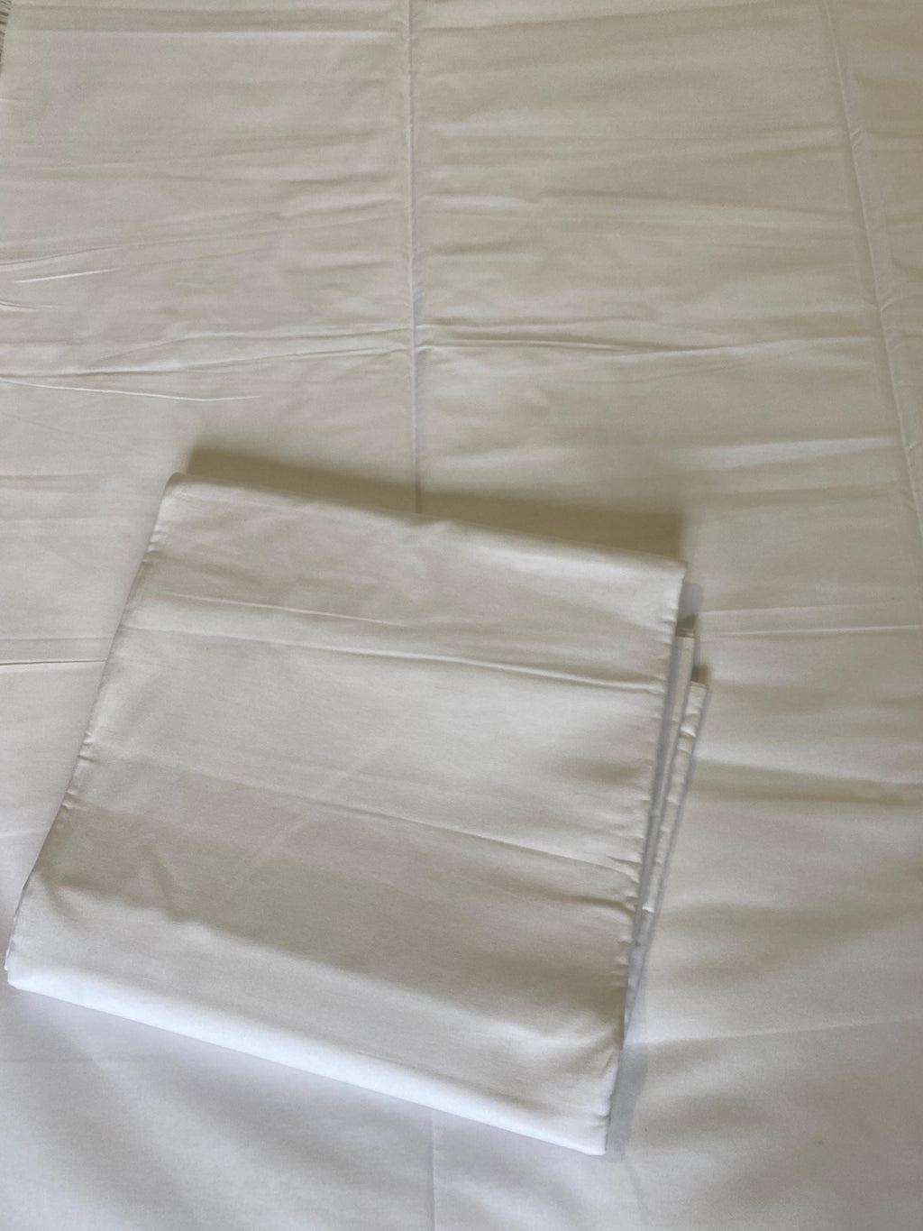 Plain White African Wax Print Fabric - 100% Cotton, 6 Yards