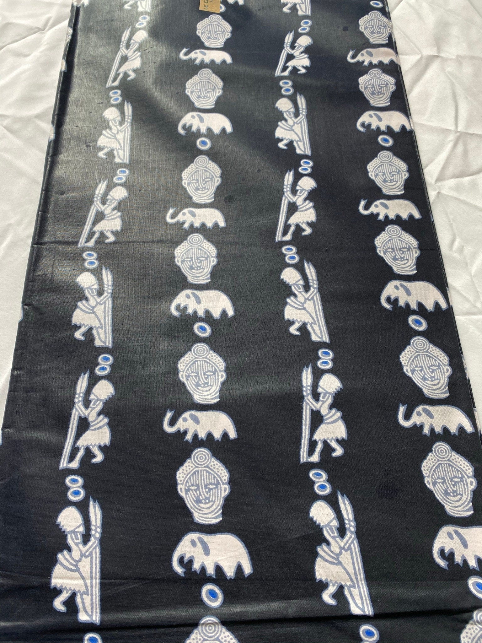 Mud Print Fabric 6 Yards African Tribal Wax Print Cloth