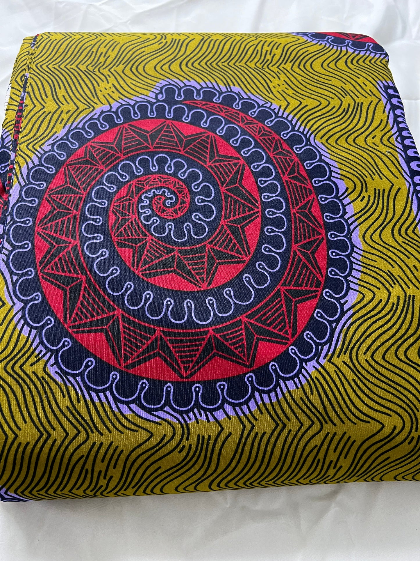 Polycotton African Fabric 6 Yards Soft Ankara Wax Print Material