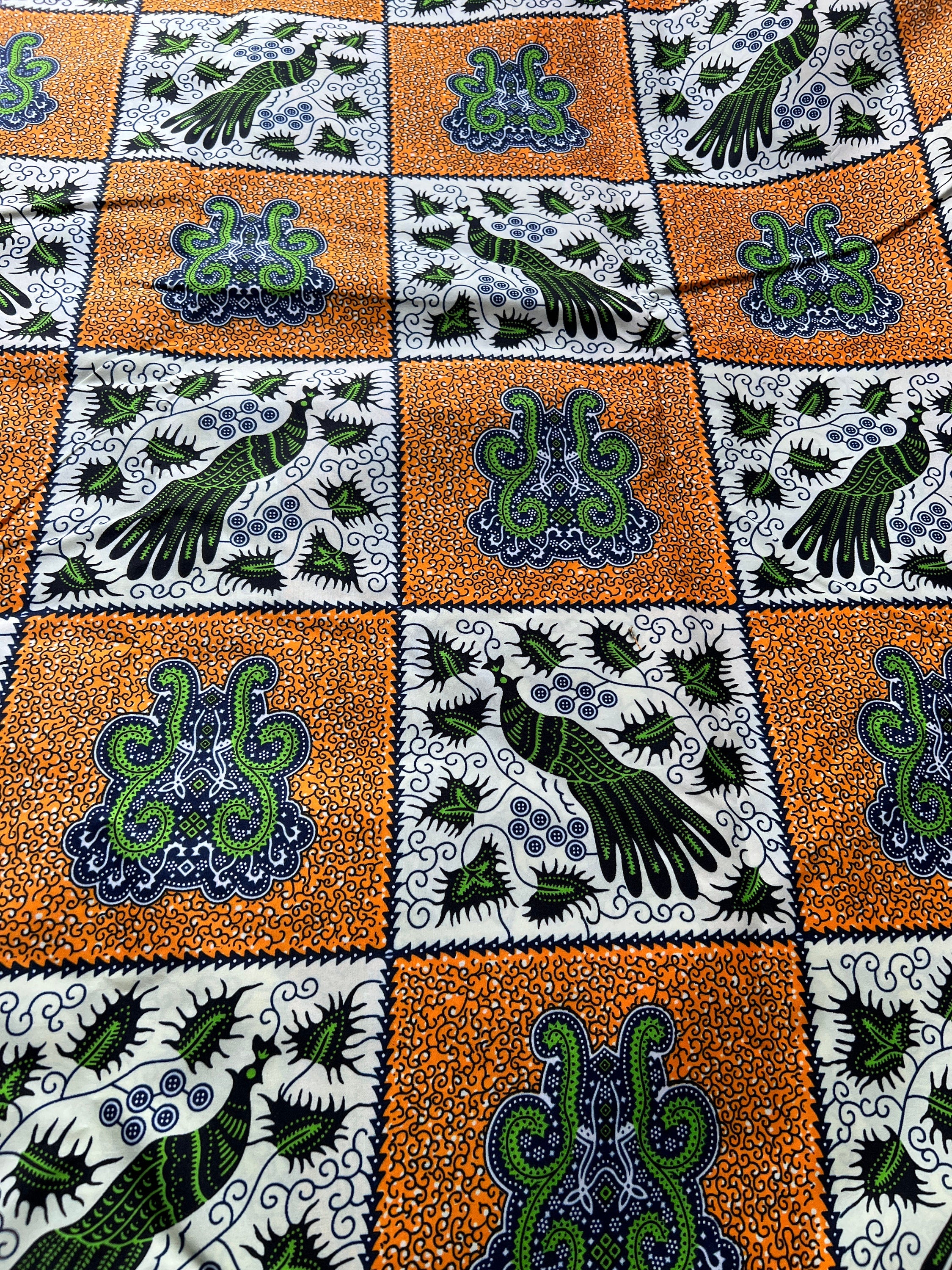 Polycotton African Fabric 6 Yards Soft Ankara Wax Print Material