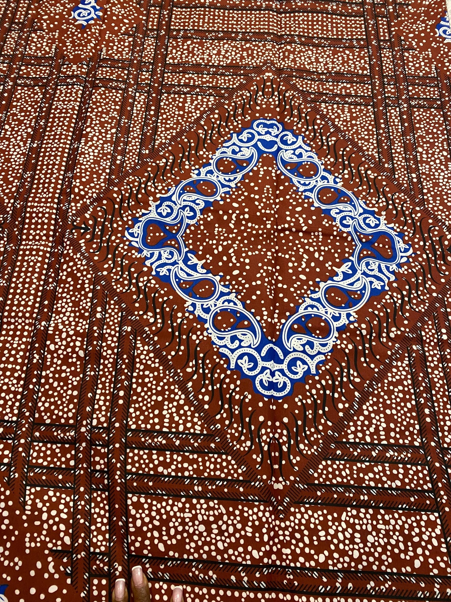 Polycotton African Fabric 6 Yards Soft Ankara Wax Print Material