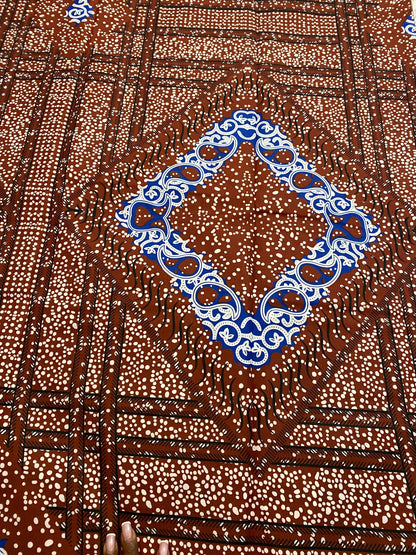 Polycotton African Fabric 6 Yards Soft Ankara Wax Print Material