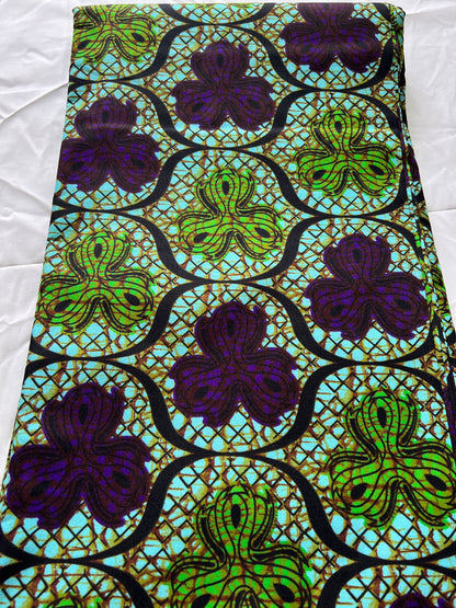 Polycotton African Fabric 6 Yards Soft Ankara Wax Print Material