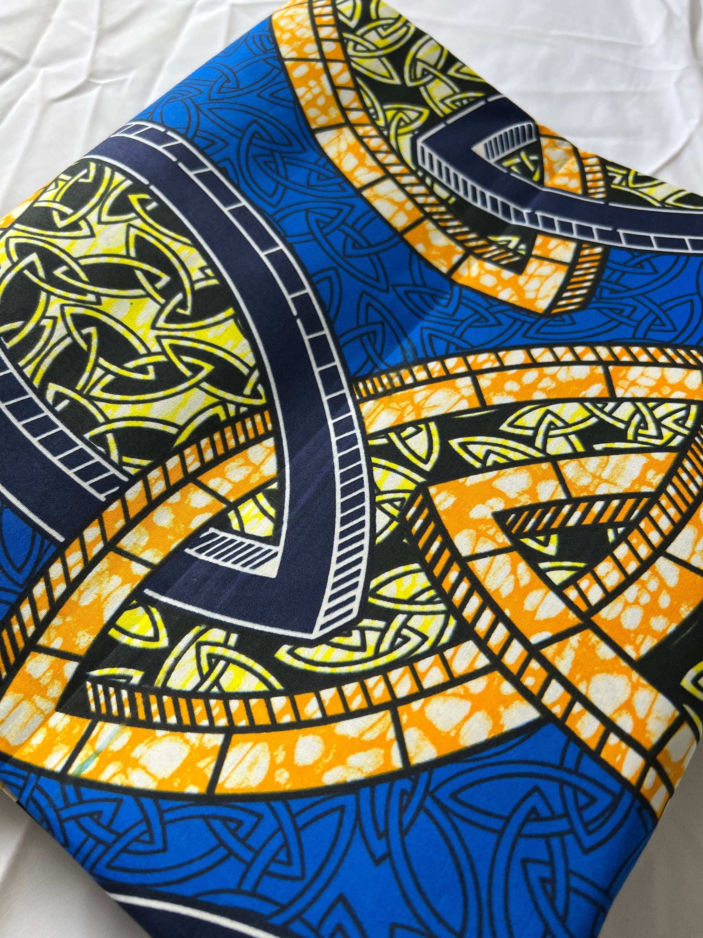 6 Yards 100% Cotton Ankara Wax Print Fabric African Print for Dressmaking, Quilting & Home Décor