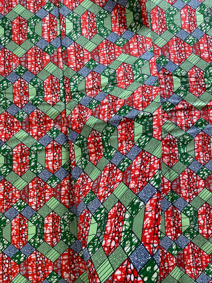 Polycotton African Fabric 6 Yards Soft Ankara Wax Print Material