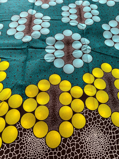 Polycotton African Fabric 6 Yards Soft Ankara Wax Print Material