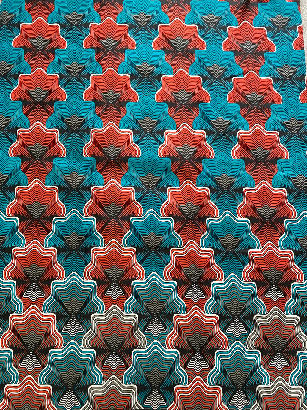 Polycotton African Fabric 6 Yards Soft Ankara Wax Print Material