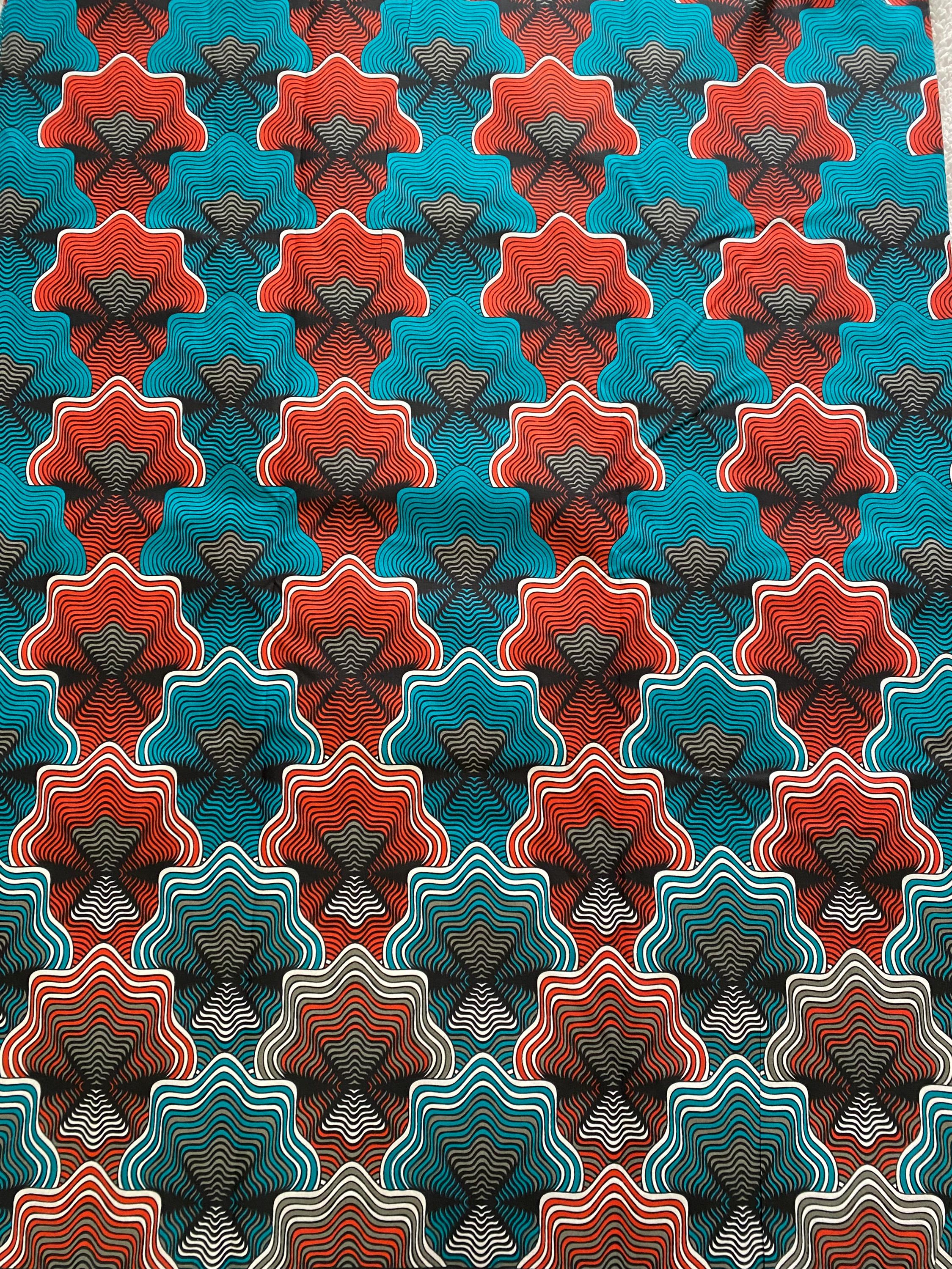 Polycotton African Fabric 6 Yards Soft Ankara Wax Print Material