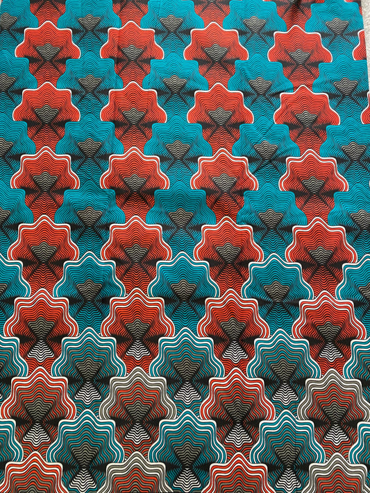 Polycotton African Fabric 6 Yards Soft Ankara Wax Print Material