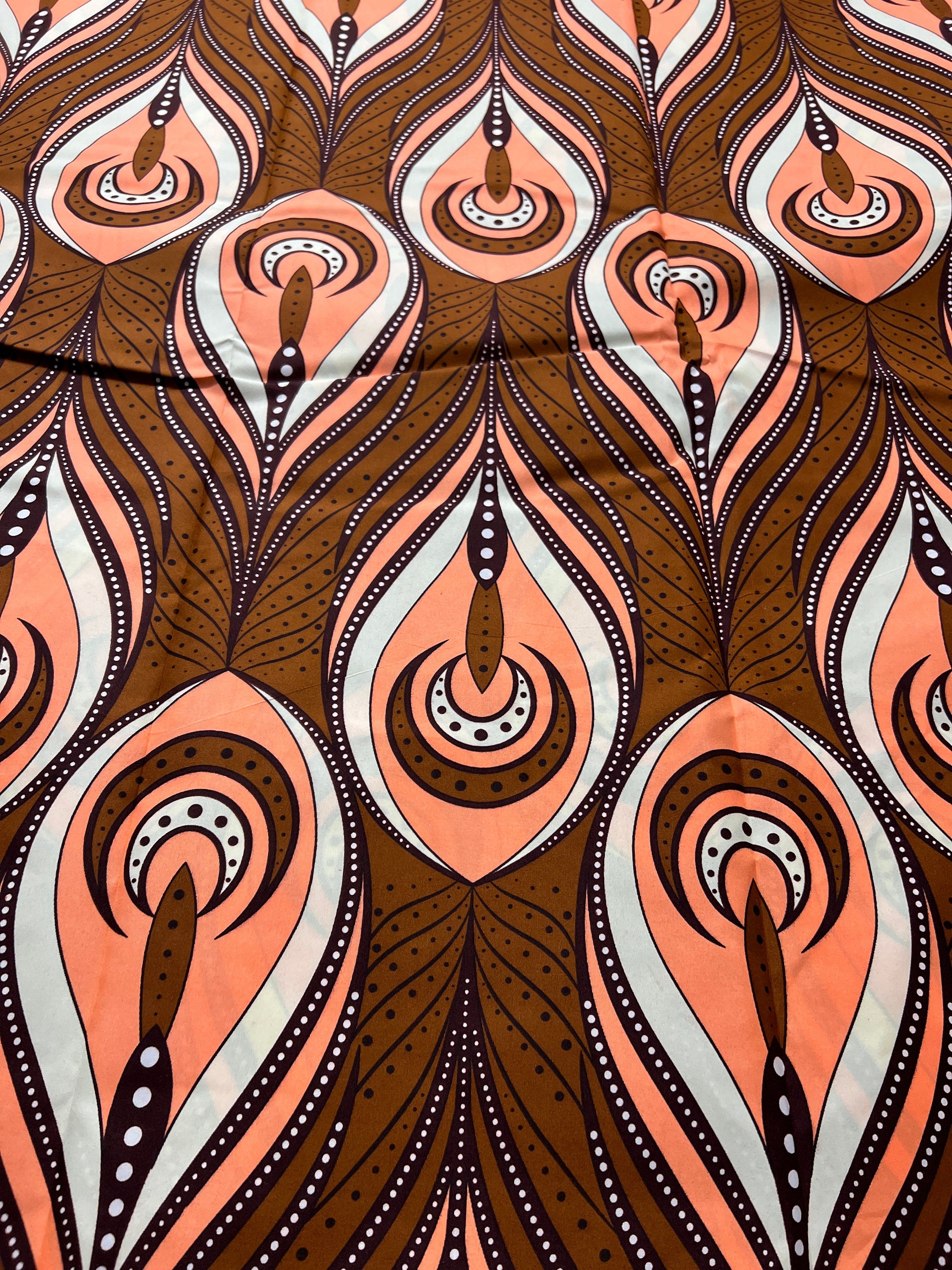 Polycotton African Fabric 6 Yards Soft Ankara Wax Print Material