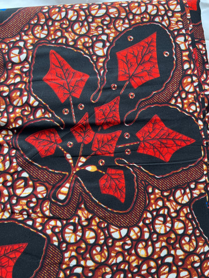 Polycotton African Fabric 6 Yards Soft Ankara Wax Print Material