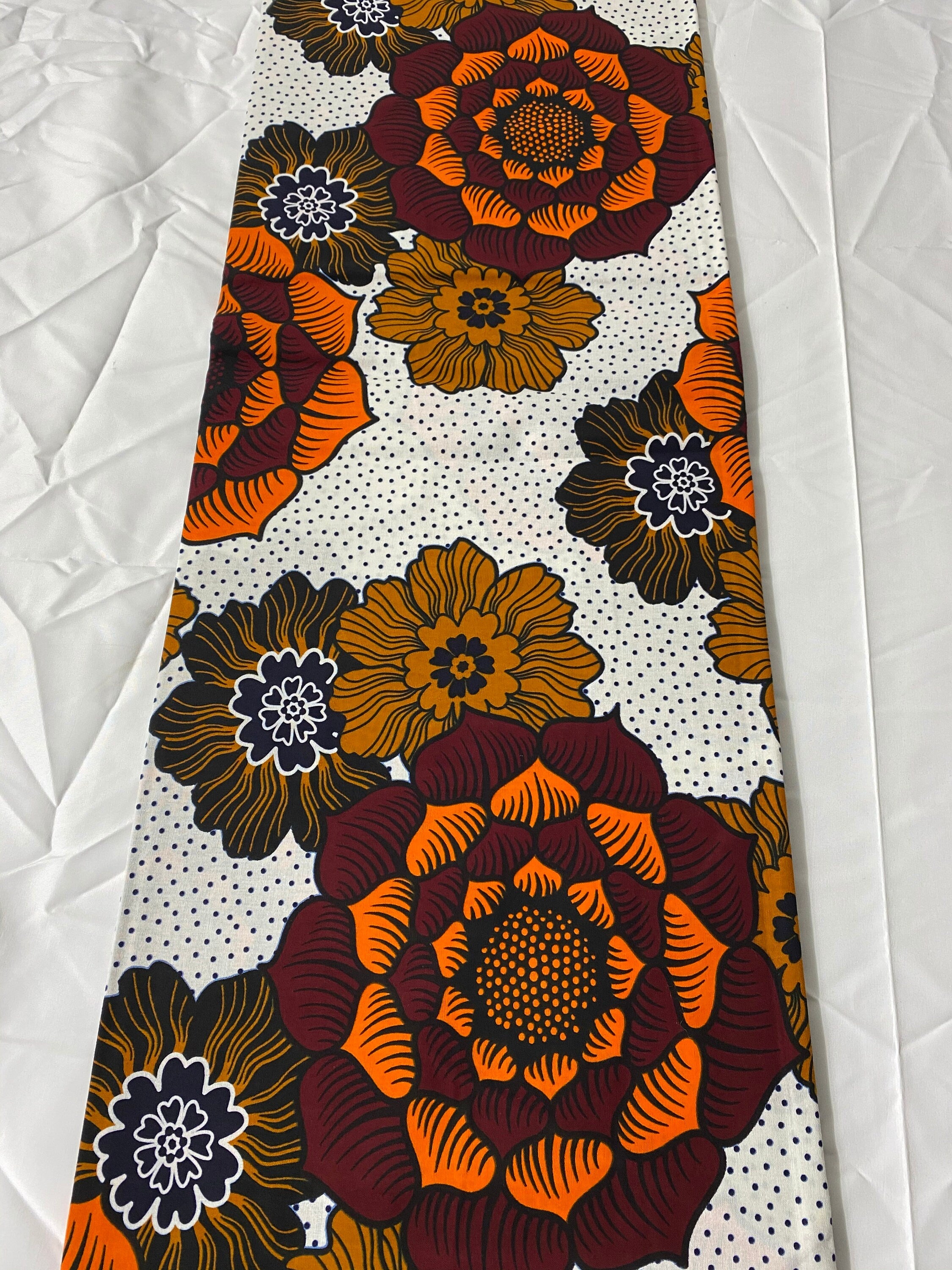 6 Yards 100% Cotton Ankara Wax Print Fabric African Print for Dressmaking, Quilting & Home Décor