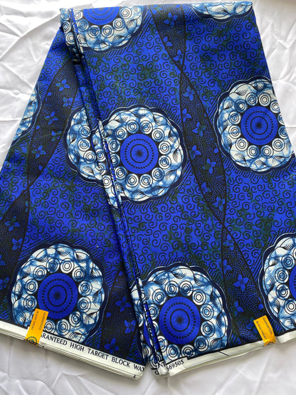 Polycotton African Fabric 6 Yards Soft Ankara Wax Print Material