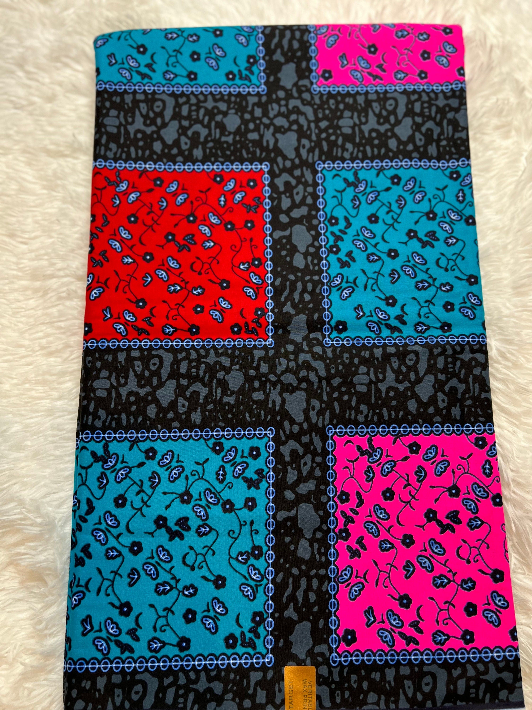 6 Yards 100% Cotton Ankara Wax Print Fabric African Print for Dressmaking, Quilting & Home Décor