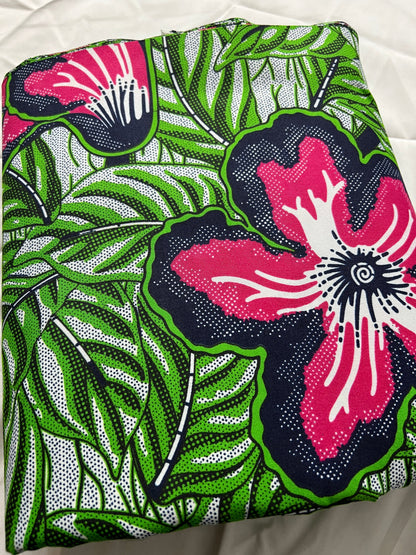 Polycotton African Fabric 6 Yards Soft Ankara Wax Print Material