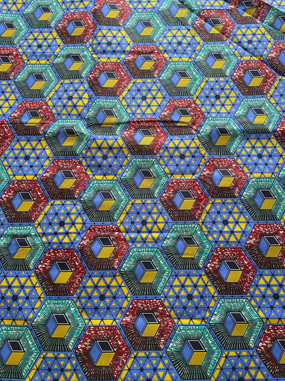 Polycotton African Fabric 6 Yards Soft Ankara Wax Print Material