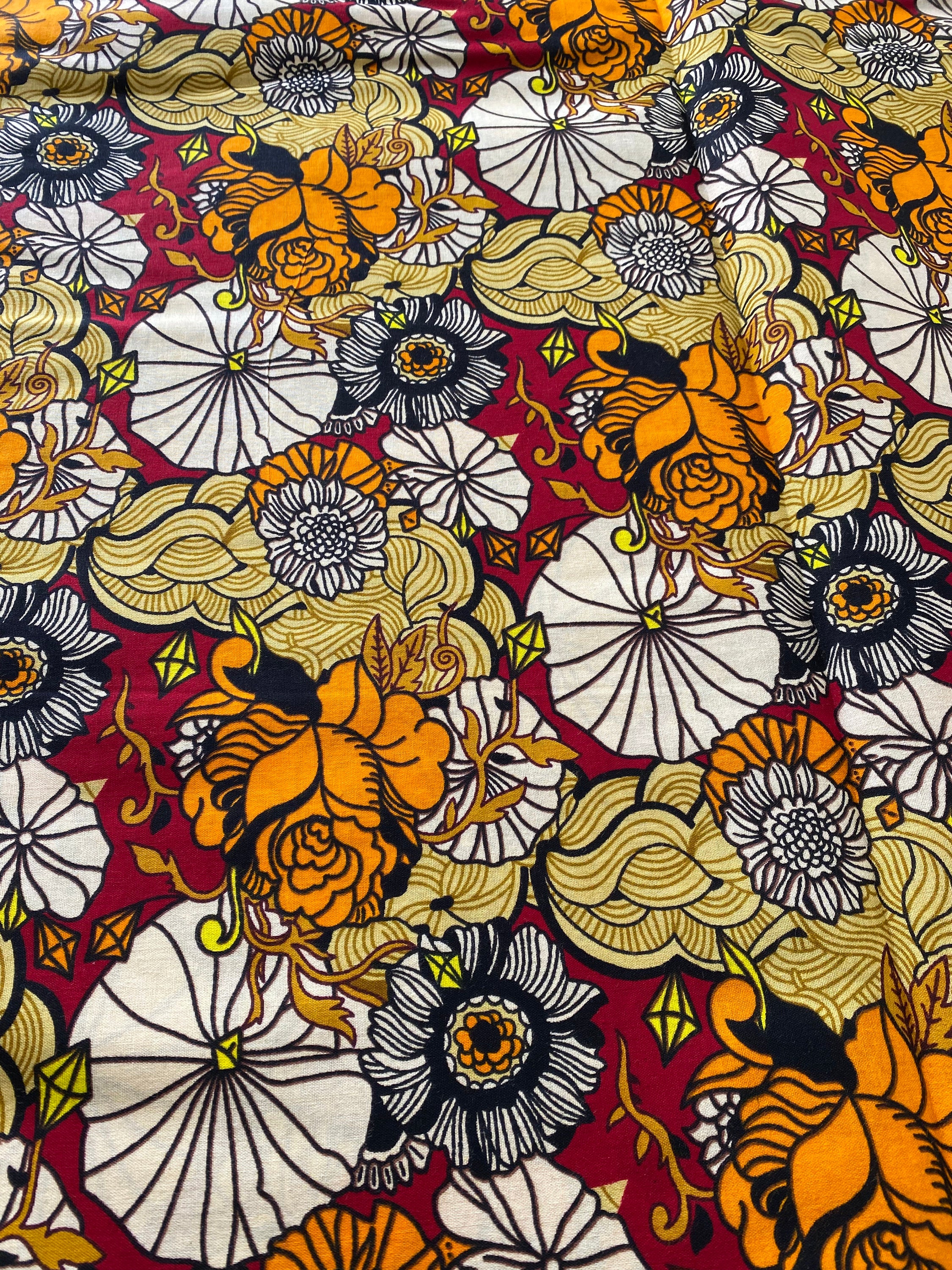 Bold Ankara African Print Fabric: 6 Yards 100% Cotton Wax Print