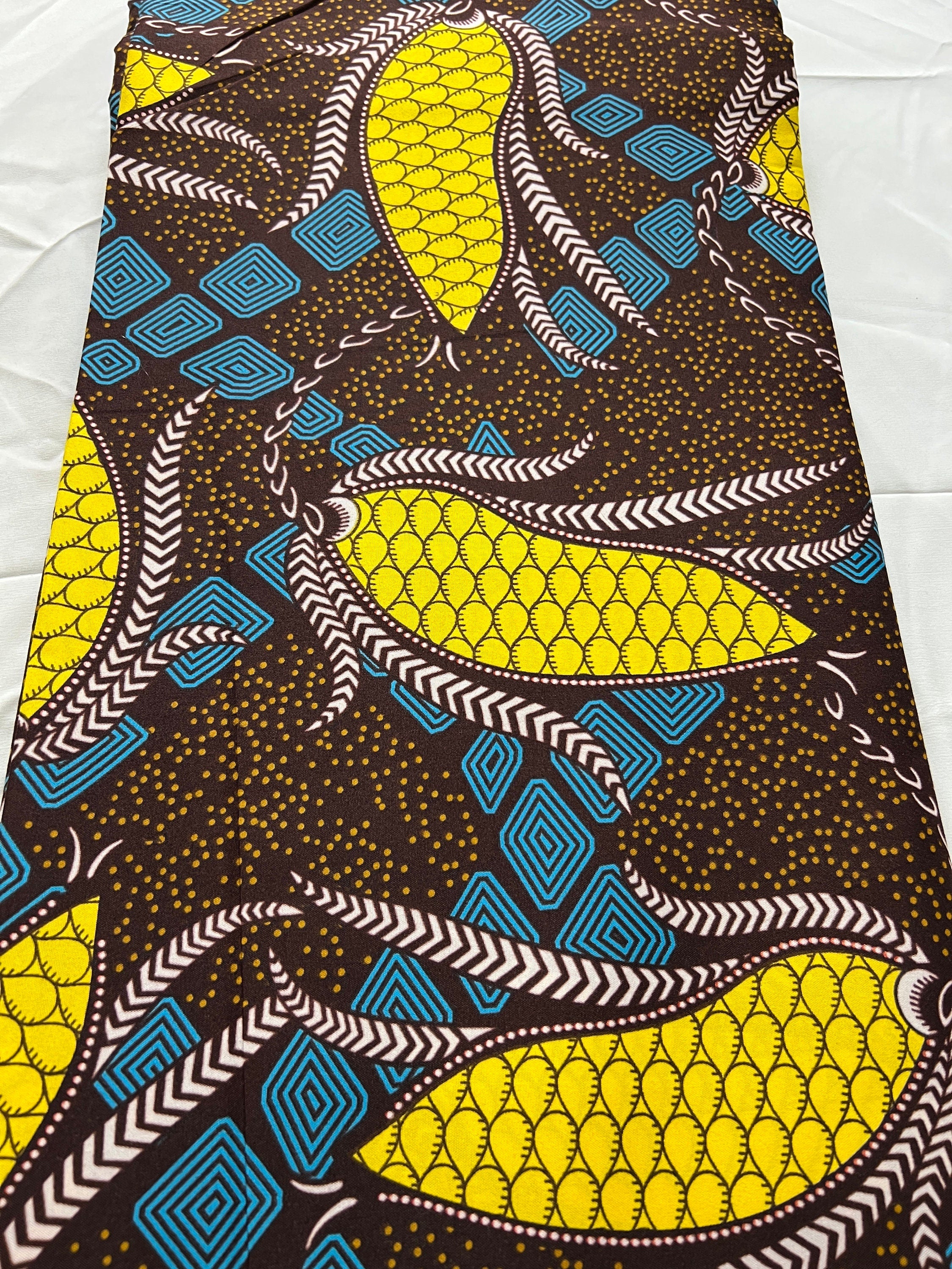 Polycotton African Fabric 6 Yards Soft Ankara Wax Print Material
