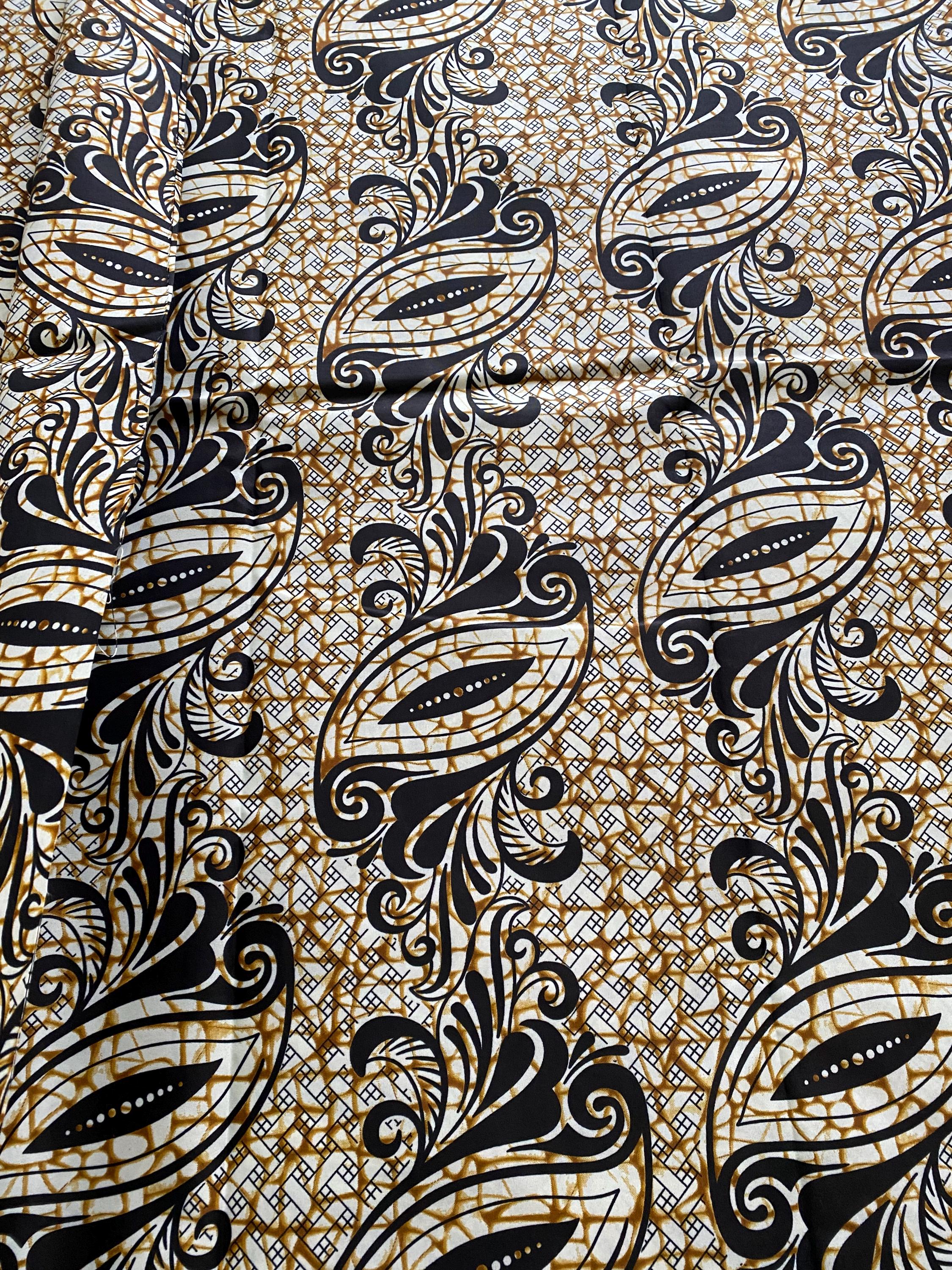 Polycotton African Fabric 6 Yards Soft Ankara Wax Print Material