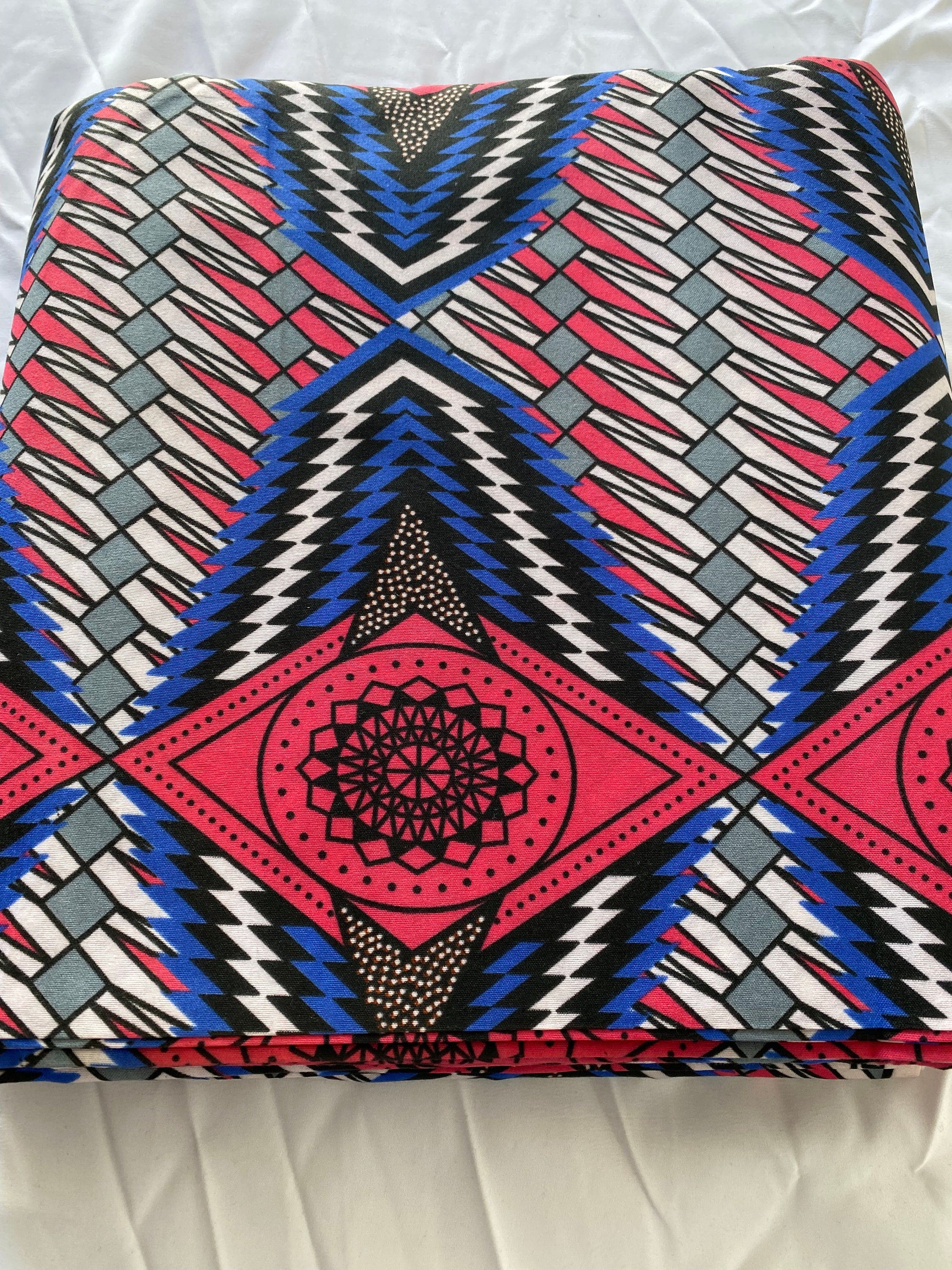 Polycotton African Fabric 6 Yards Soft Ankara Wax Print Material