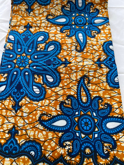Polycotton African Fabric 6 Yards Soft Ankara Wax Print Material