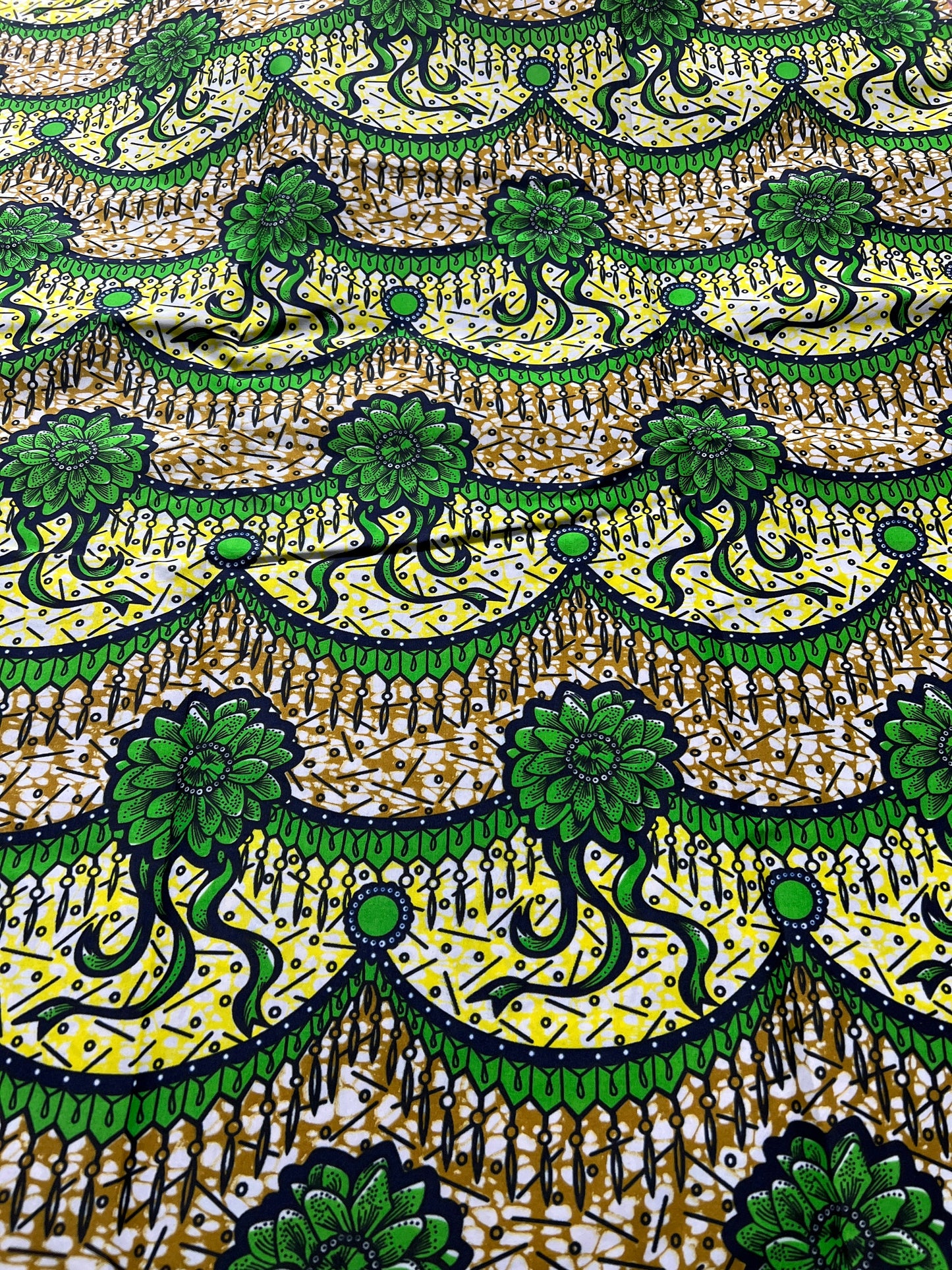 Polycotton African Fabric 6 Yards Soft Ankara Wax Print Material