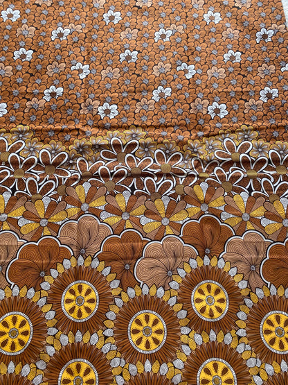 Polycotton African Fabric 6 Yards Soft Ankara Wax Print Material