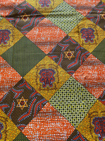 Polycotton African Fabric 6 Yards Soft Ankara Wax Print Material