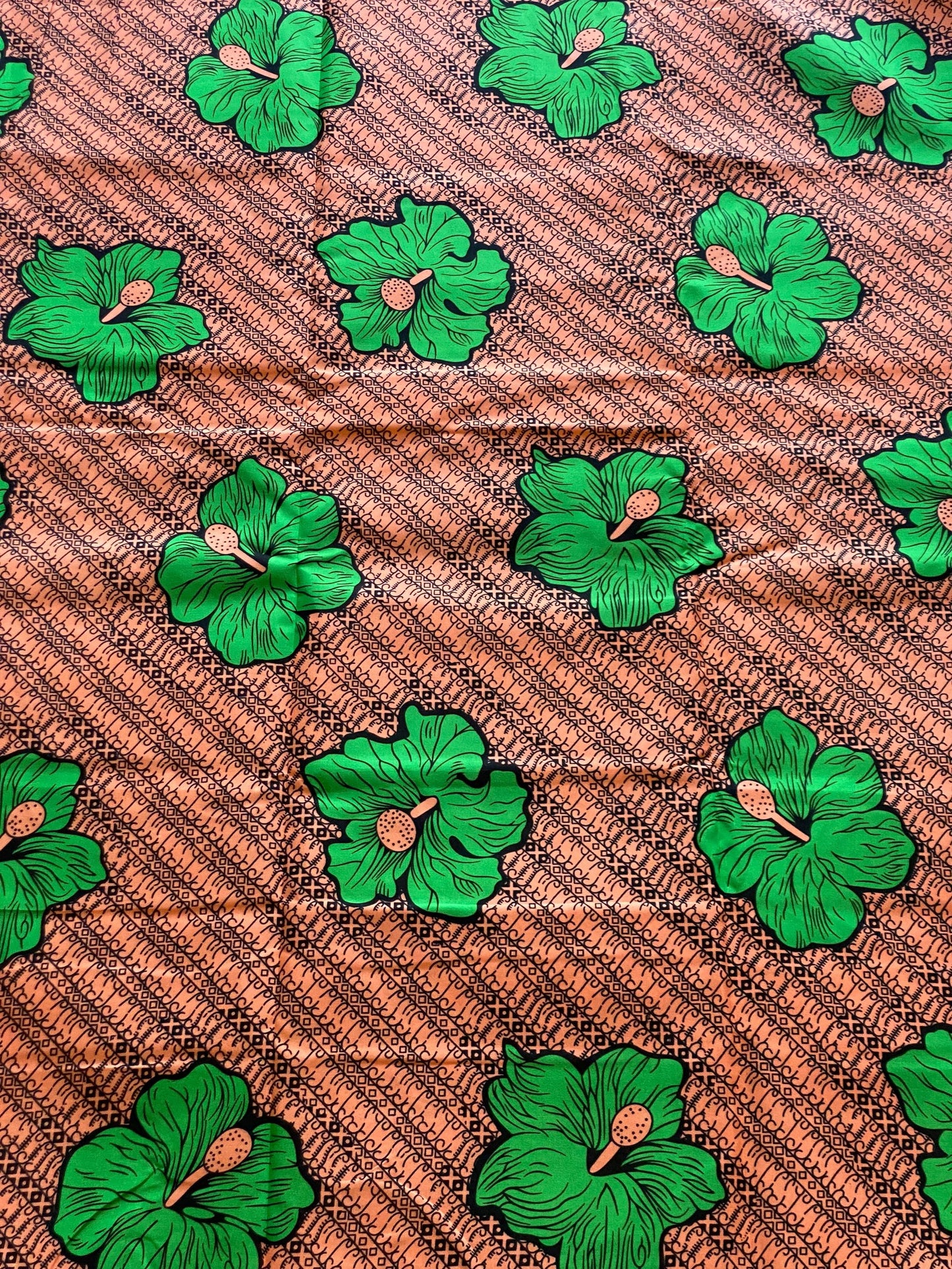 Polycotton African Fabric 6 Yards Soft Ankara Wax Print Material