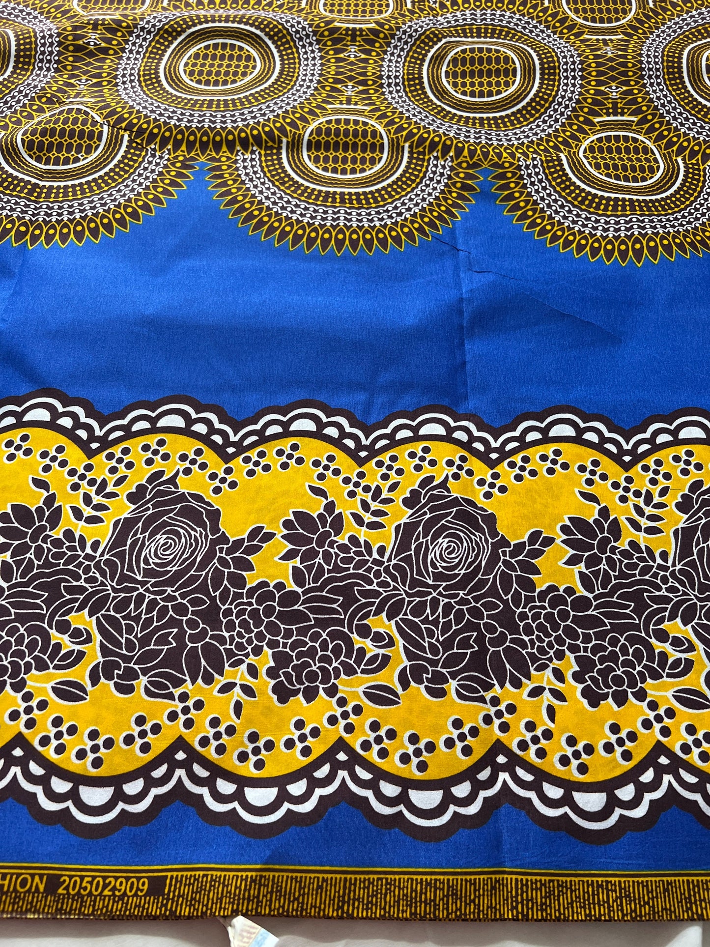 Polycotton African Fabric 6 Yards Soft Ankara Wax Print Material