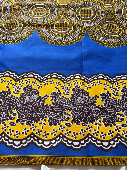 Polycotton African Fabric 6 Yards Soft Ankara Wax Print Material
