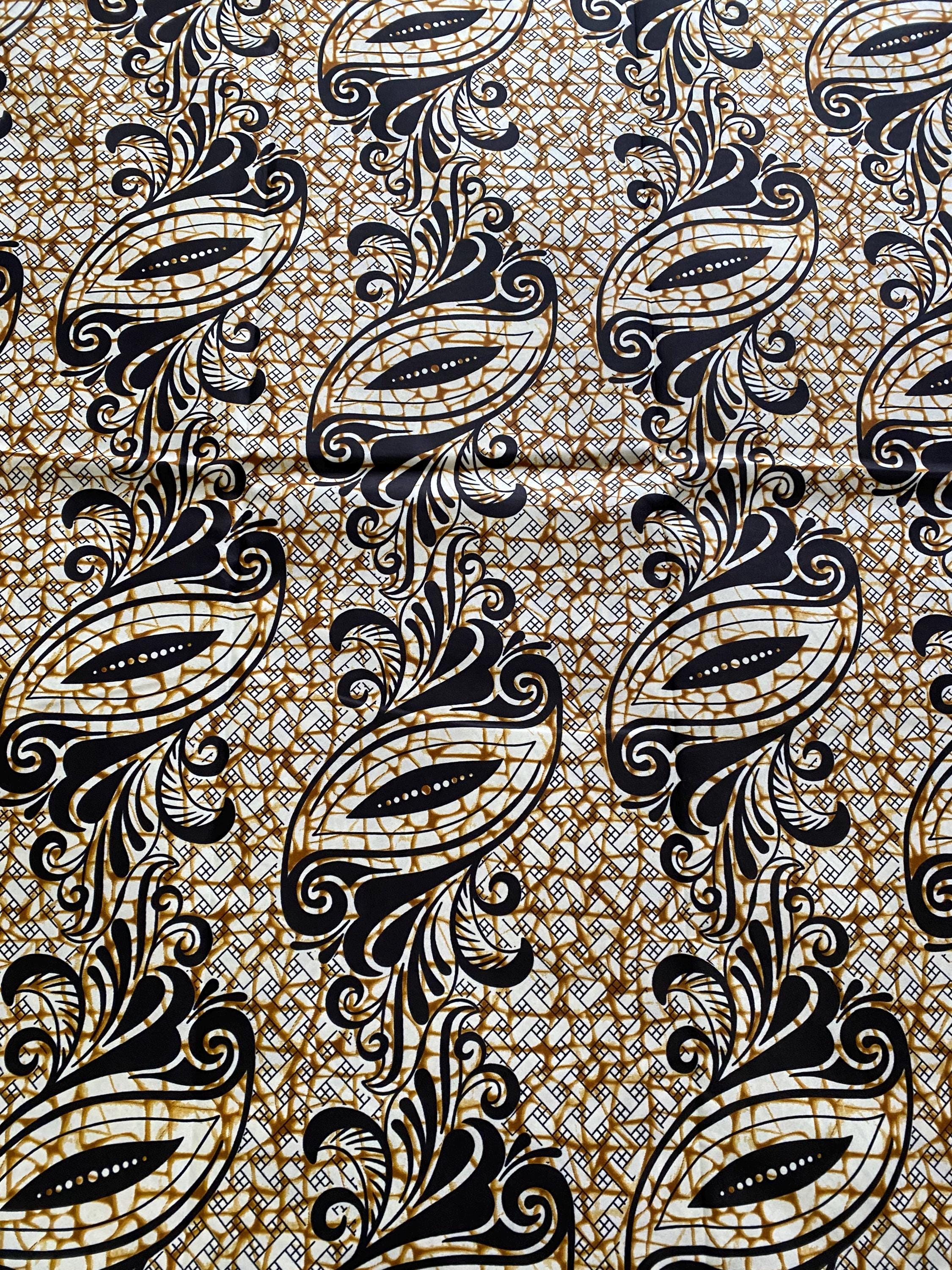 Polycotton African Fabric 6 Yards Soft Ankara Wax Print Material