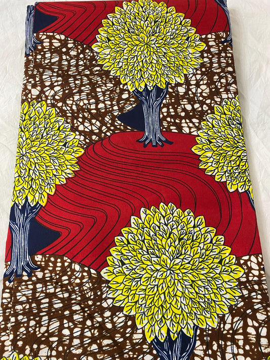 Ankara Fabric 6 Yards: Soft Polycotton African Print for Sewing & Crafts