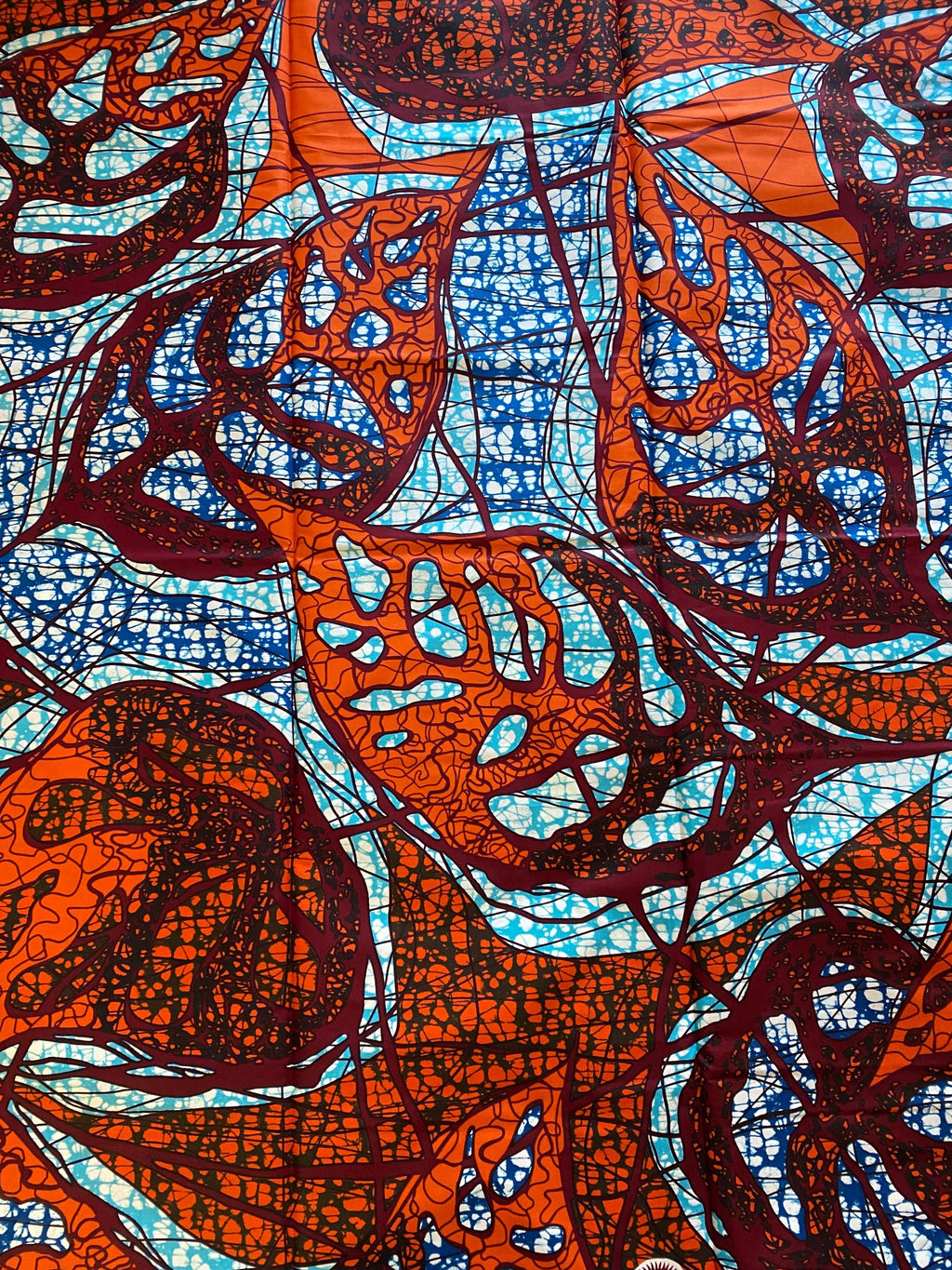 African Wax Print Fabric, 100% Cotton Ankara, 6 Yards