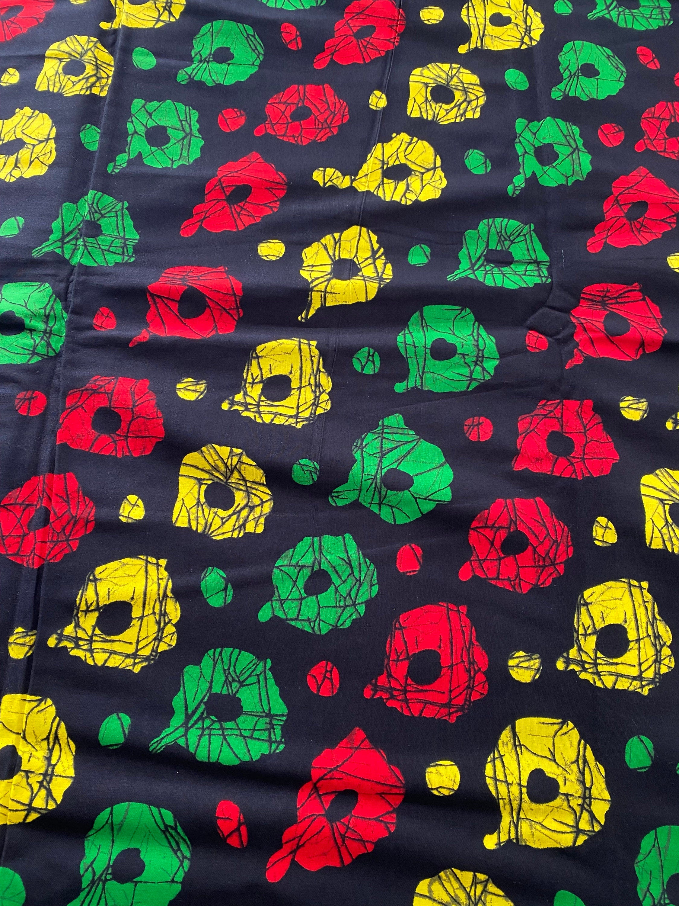 6 Yards 100% Cotton Ankara Wax Print Fabric African Print for Dressmaking, Quilting & Home Décor