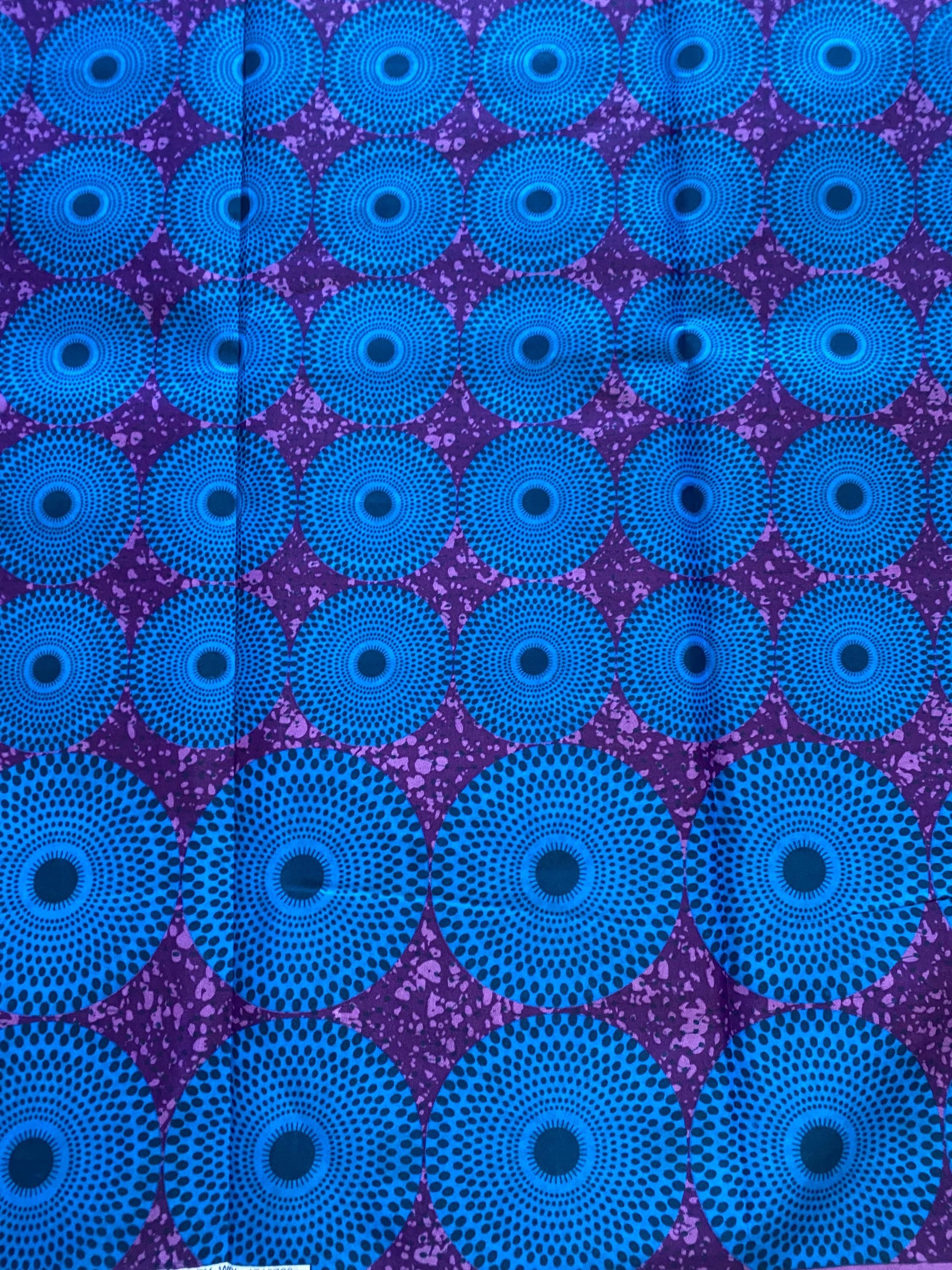 Polycotton African Fabric 6 Yards Soft Ankara Wax Print Material