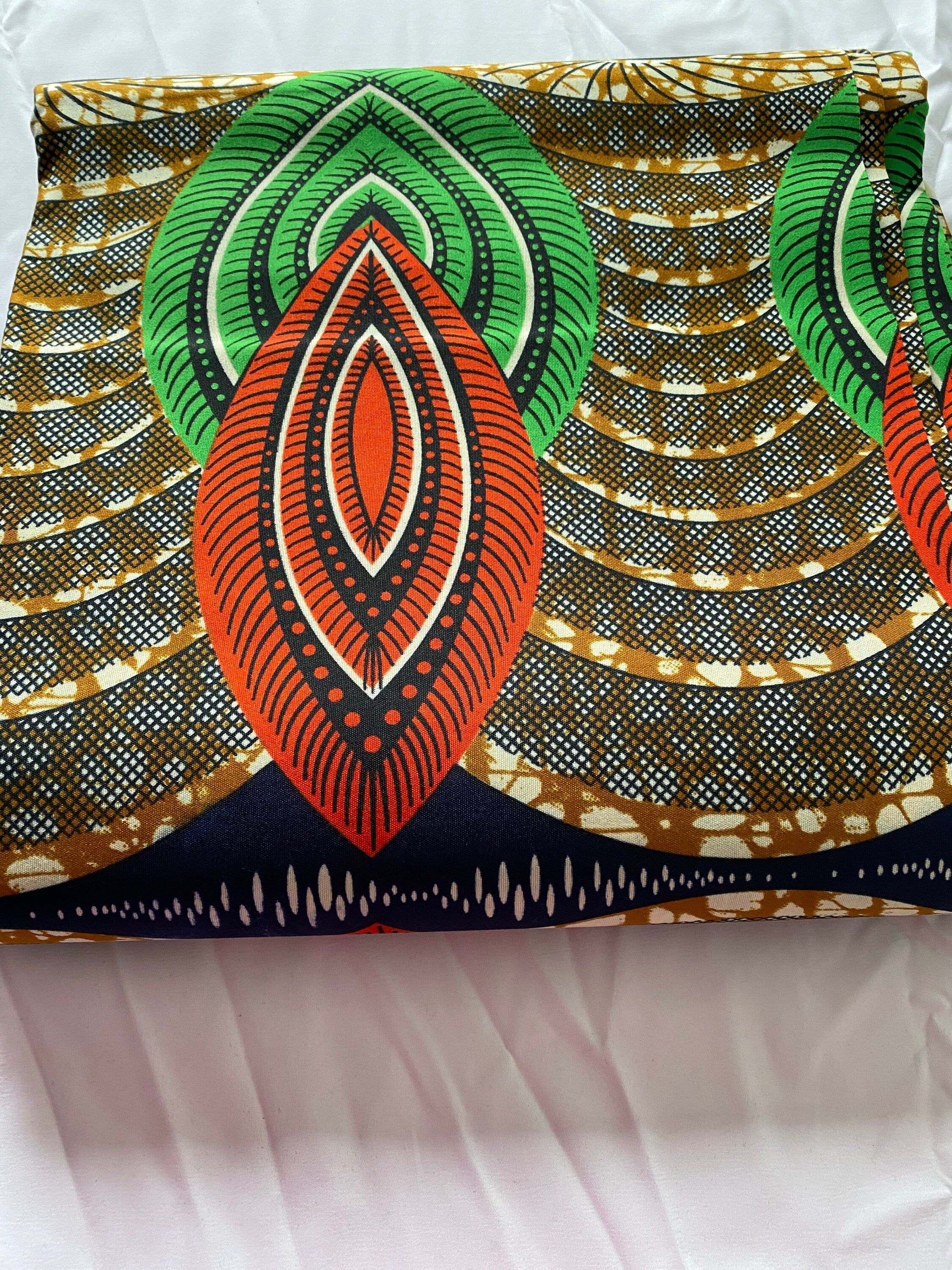 Polycotton African Fabric 6 Yards Soft Ankara Wax Print Material
