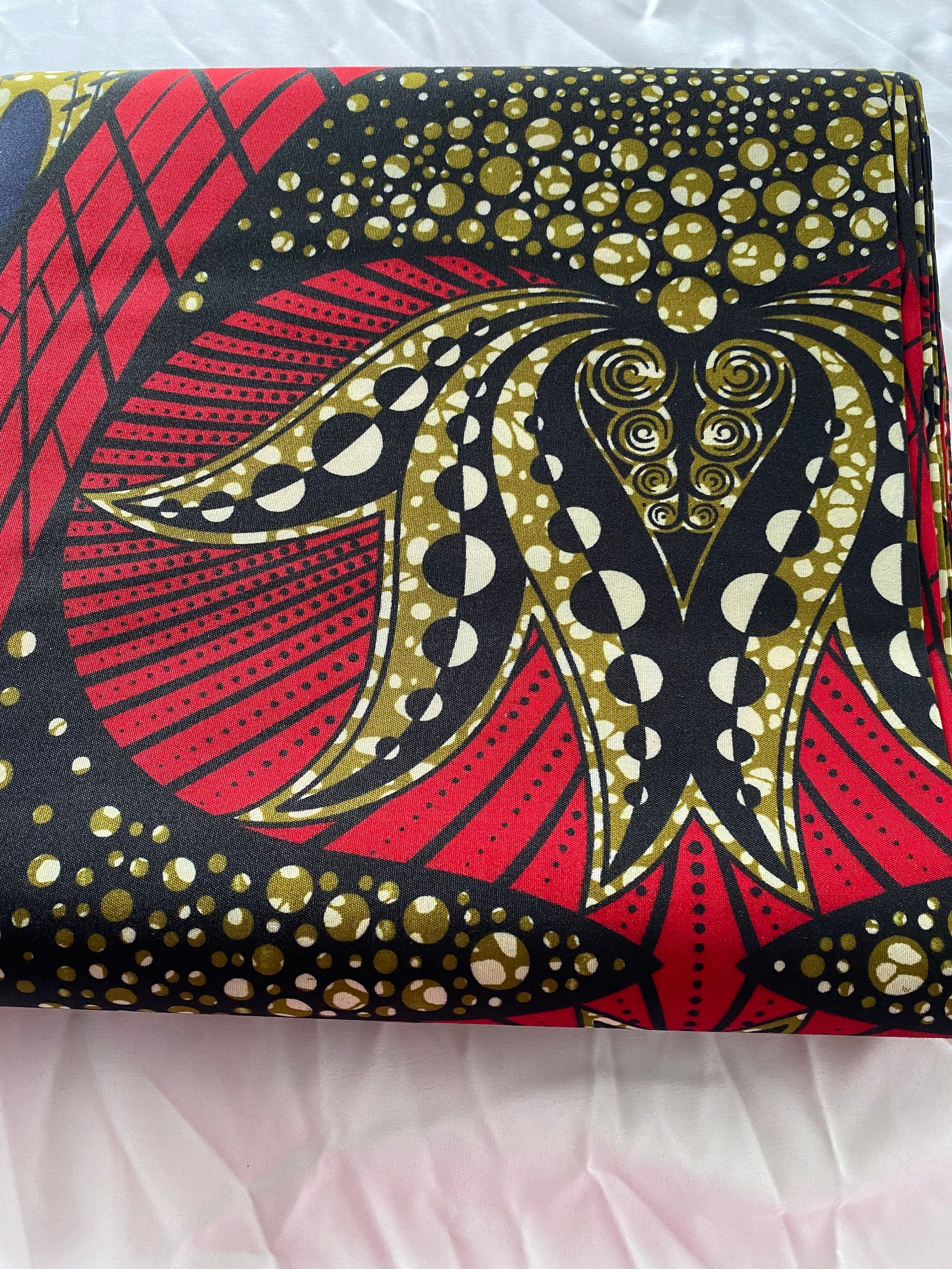 Polycotton African Fabric 6 Yards Soft Ankara Wax Print Material