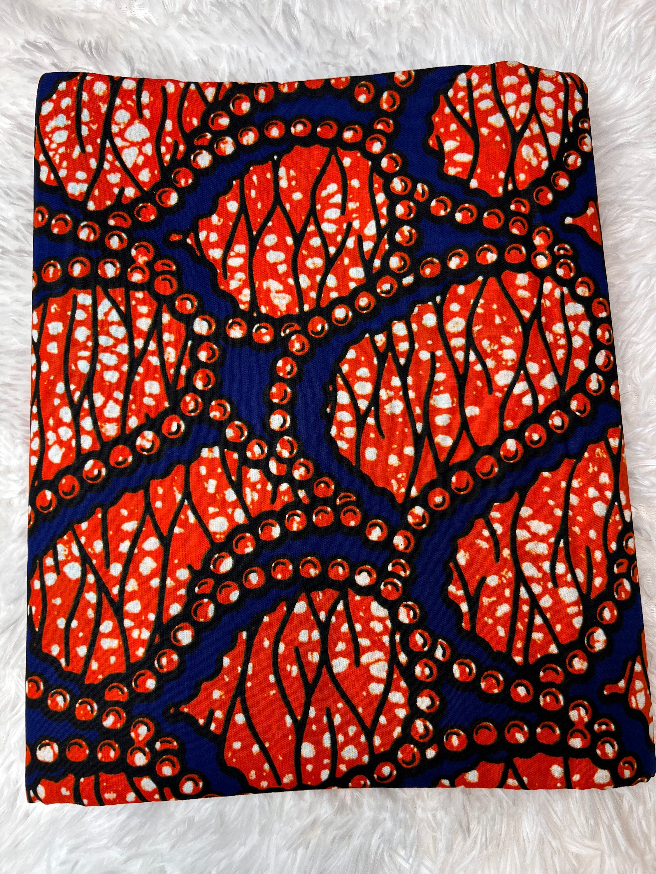 6 Yards 100% Cotton Ankara Wax Print Fabric African Print for Dressmaking, Quilting & Home Décor
