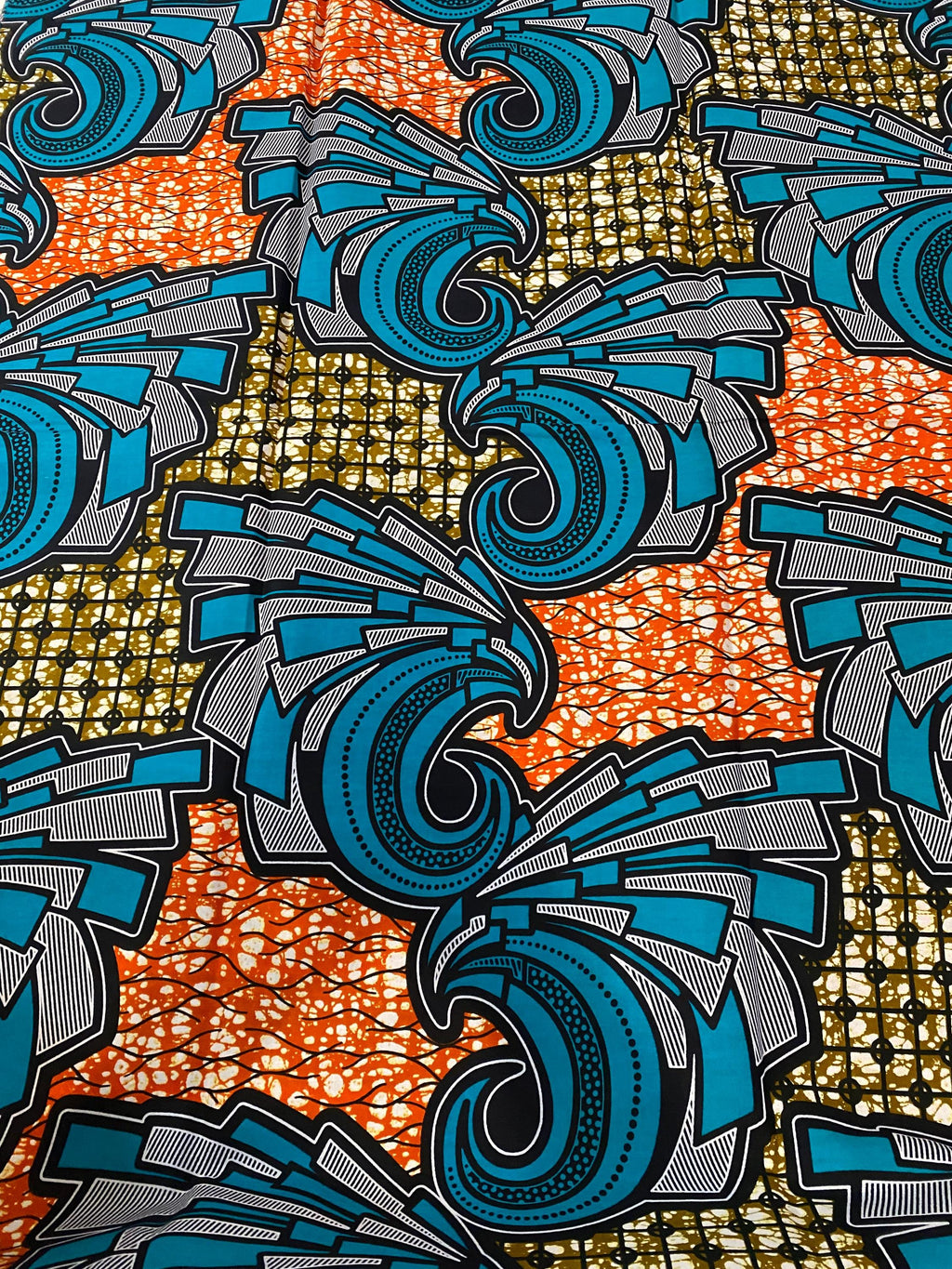African Wax Print Fabric: Ankara Cotton Wrapper, 6 Yards