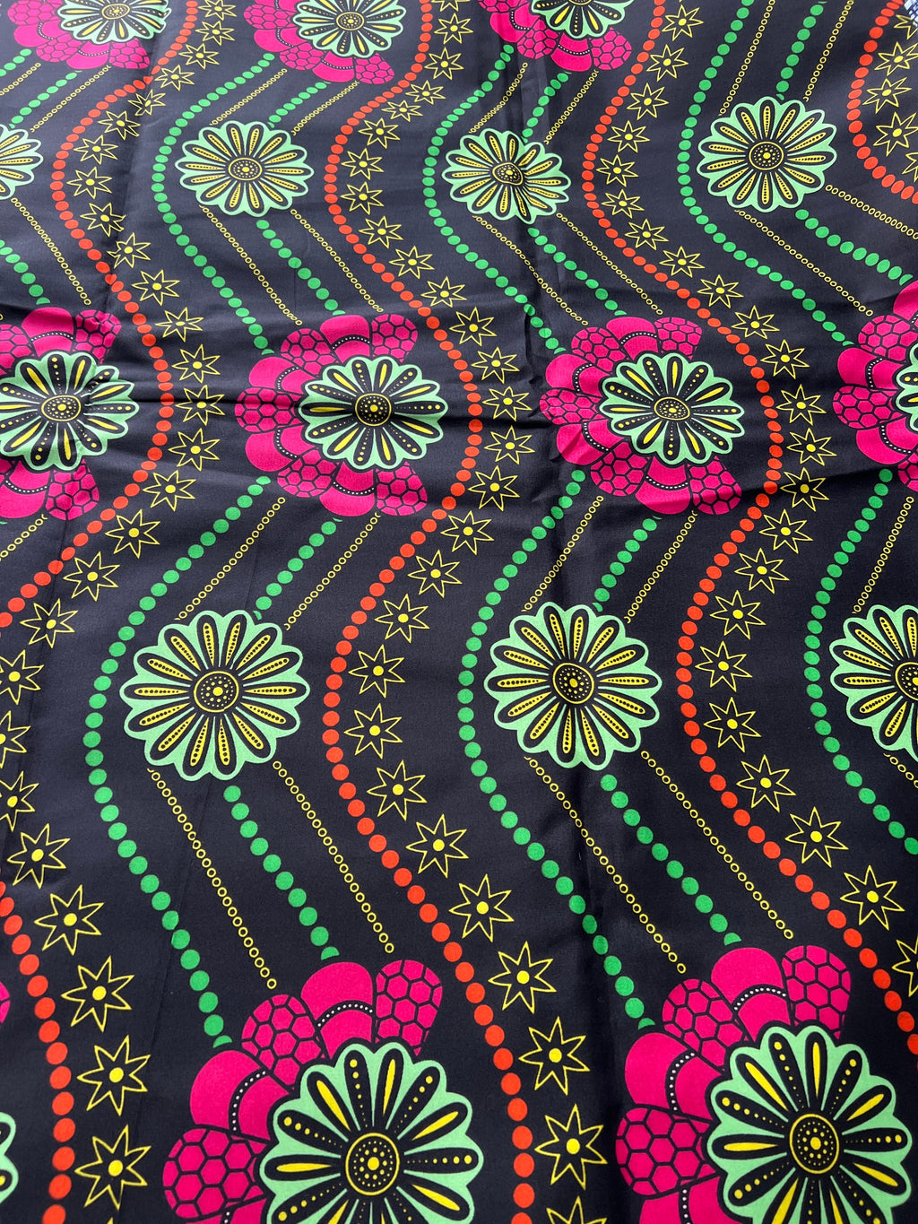 Polycotton African Fabric 6 Yards Soft Ankara Wax Print Material