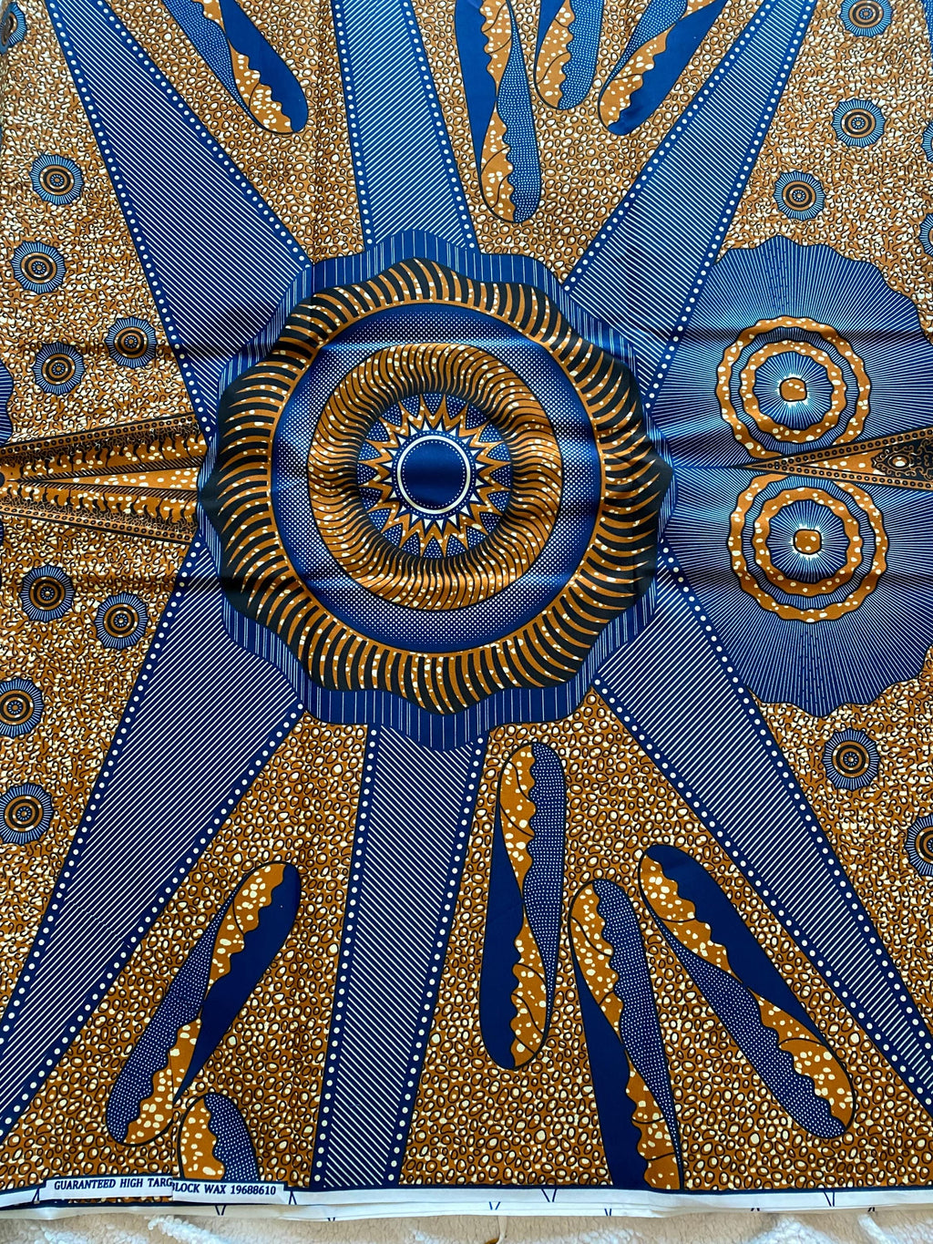 Polycotton African Fabric 6 Yards Soft Ankara Wax Print Material