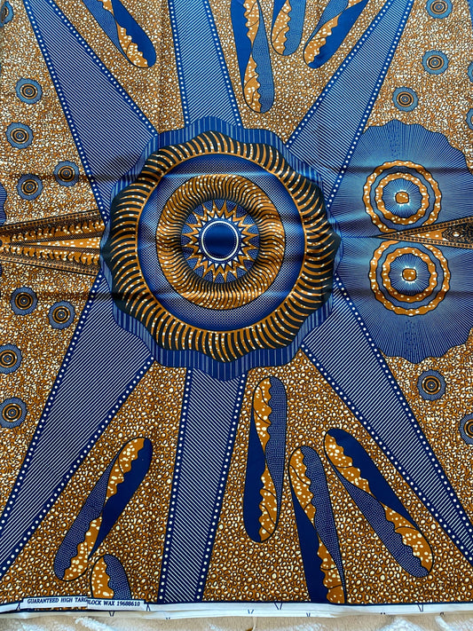 Polycotton African Fabric 6 Yards Soft Ankara Wax Print Material