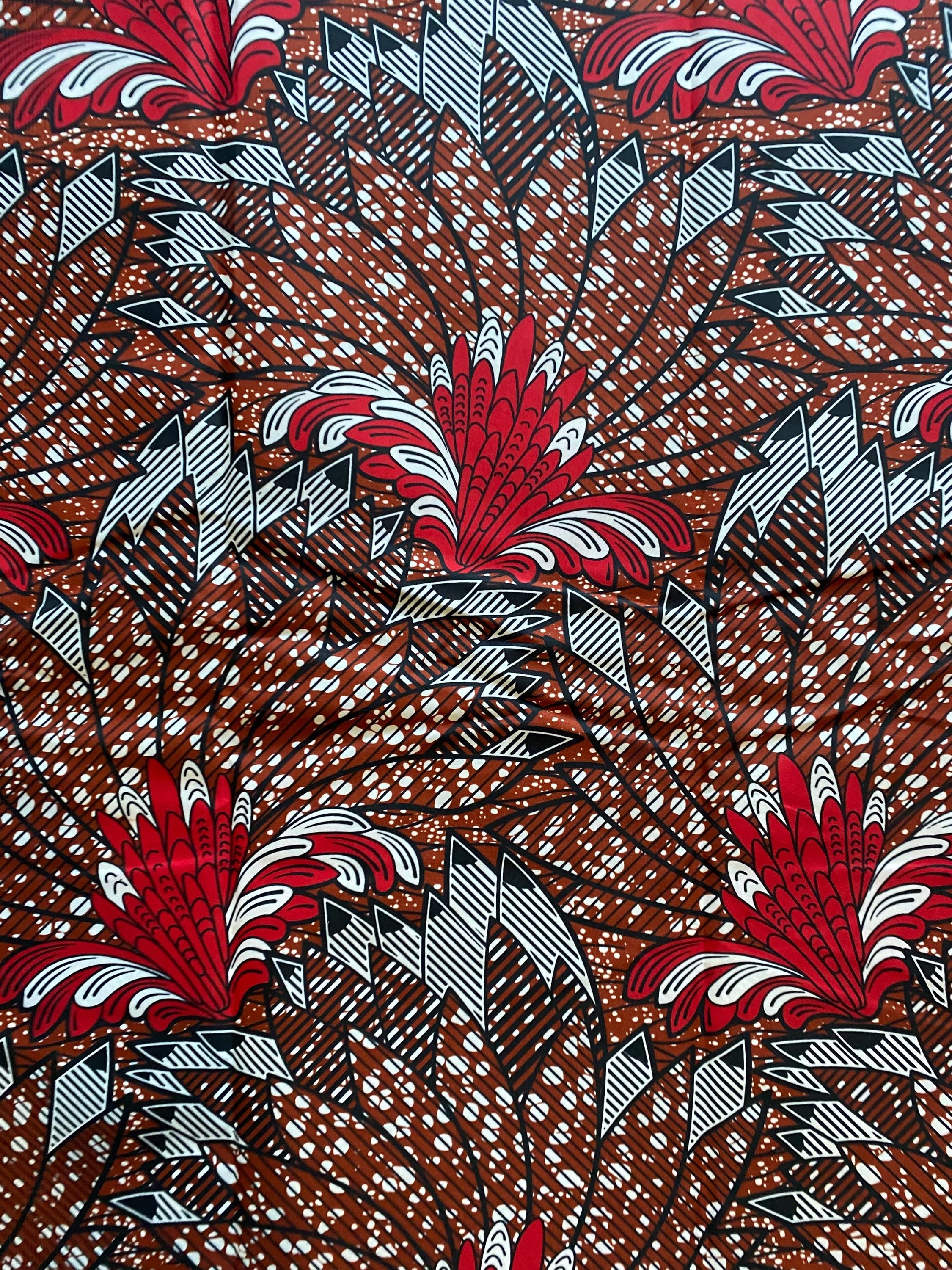 Polycotton African Fabric 6 Yards Soft Ankara Wax Print Material